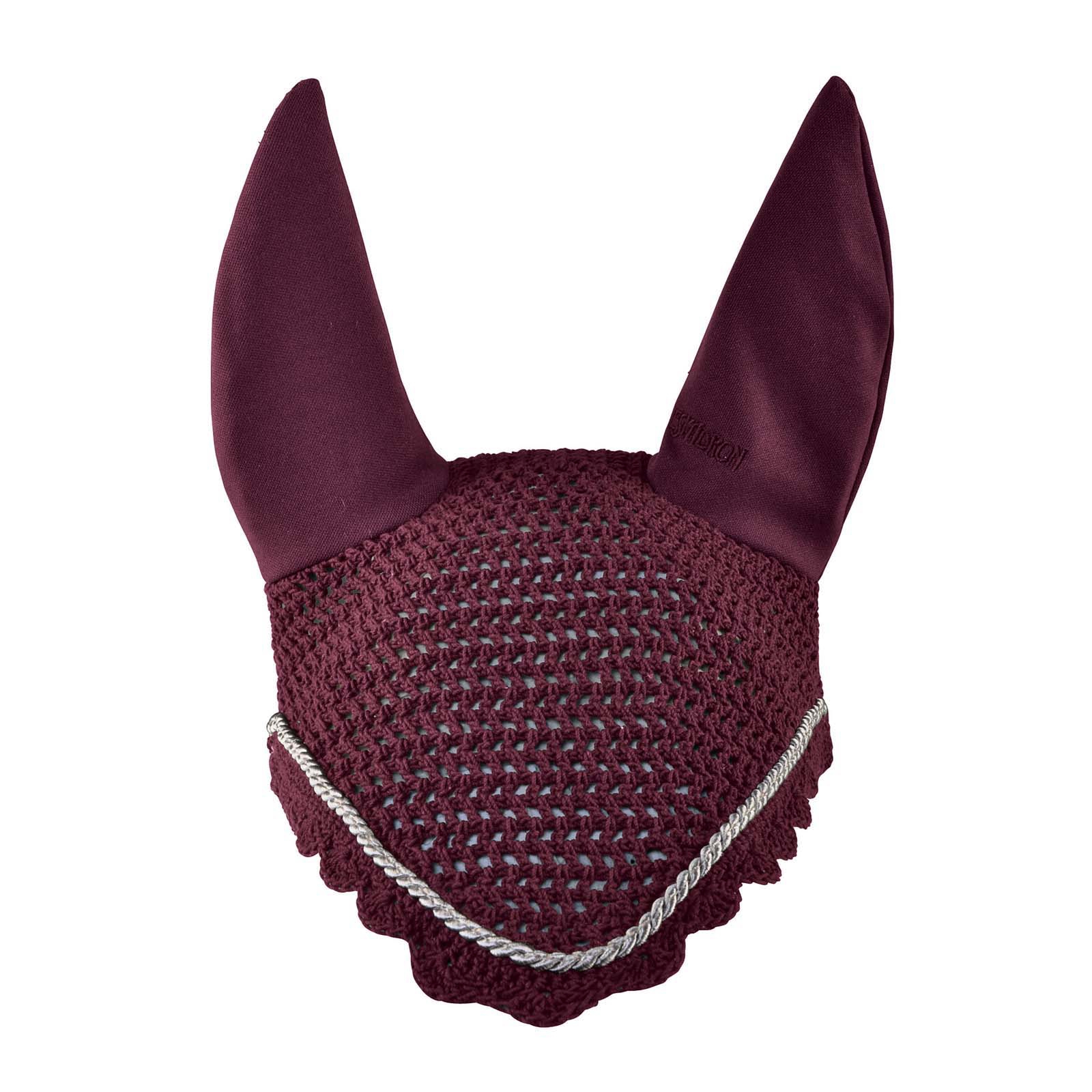 Burgundy Dark Red Eskadron Fliegenhaube, silber
