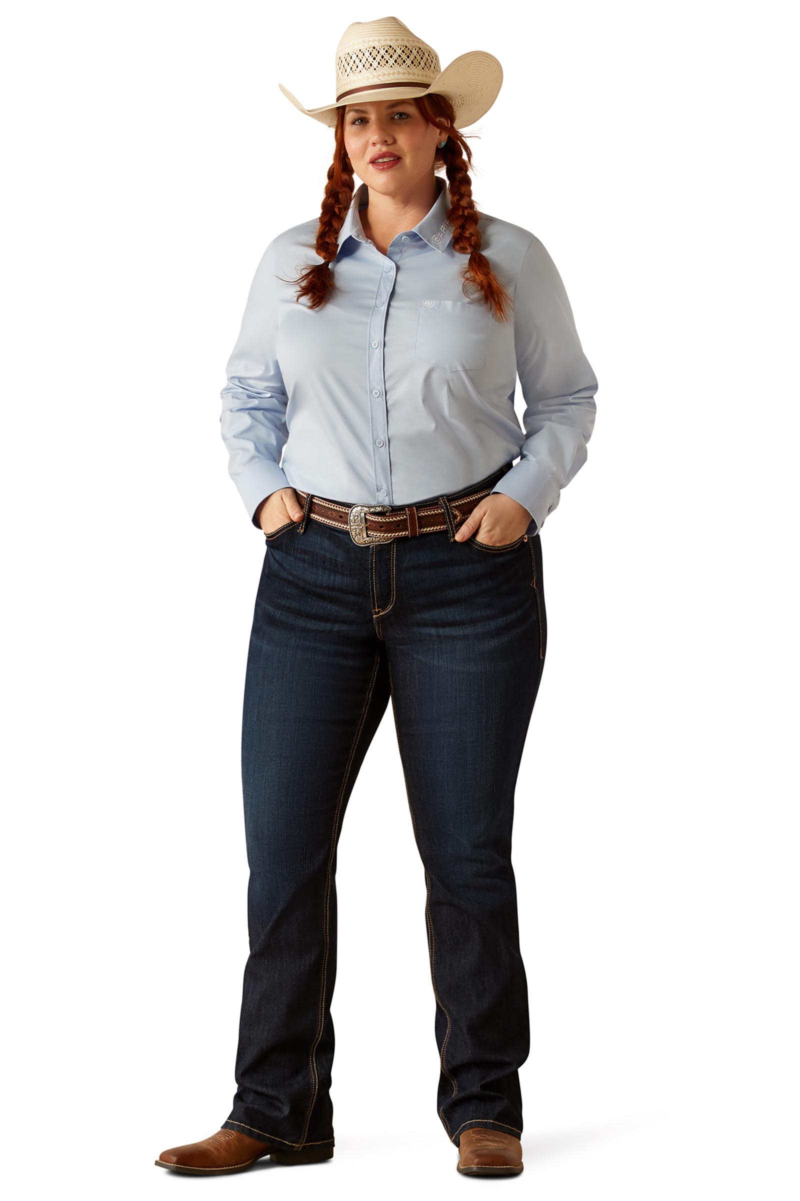 Ariat Team Kirby Damen Langarm Stretch Shirt
