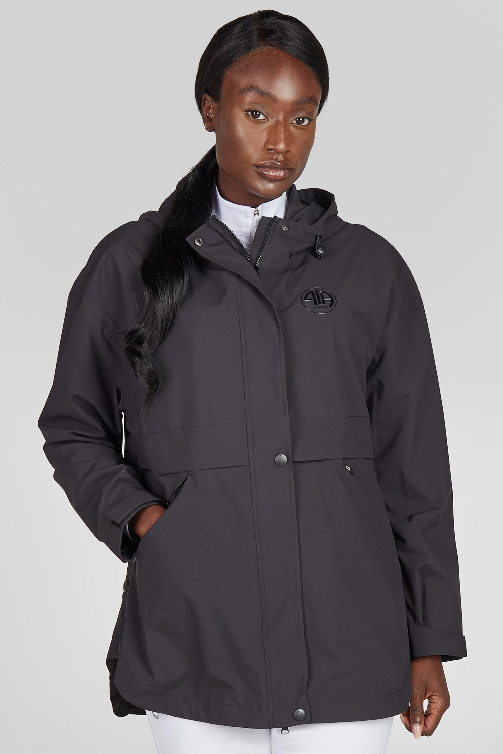 Pikeur Damen Regenponcho mit Rei&szlig;verschluss