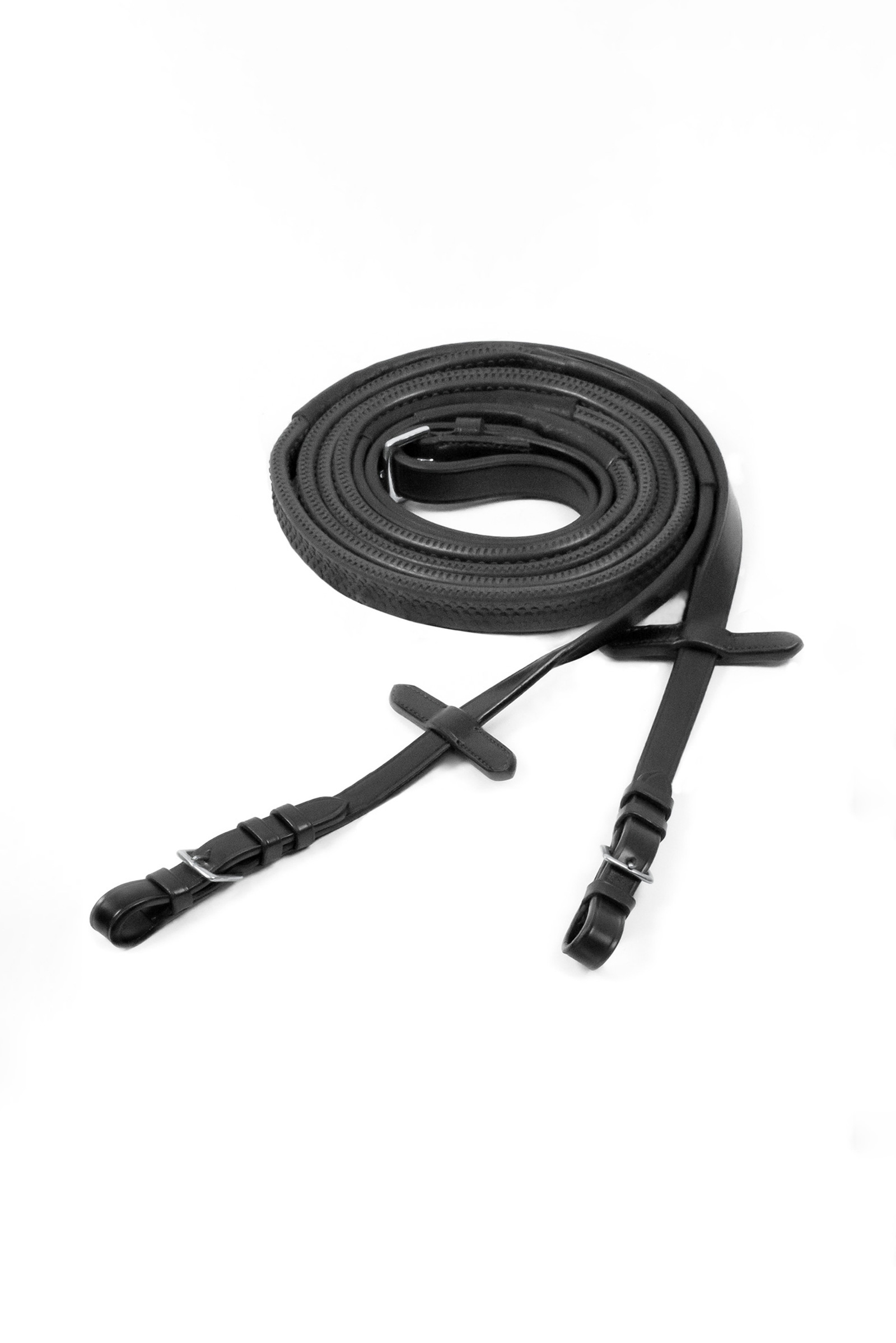 Black/Silver Schockemöhle Sports Gummizügel mit Schnallen