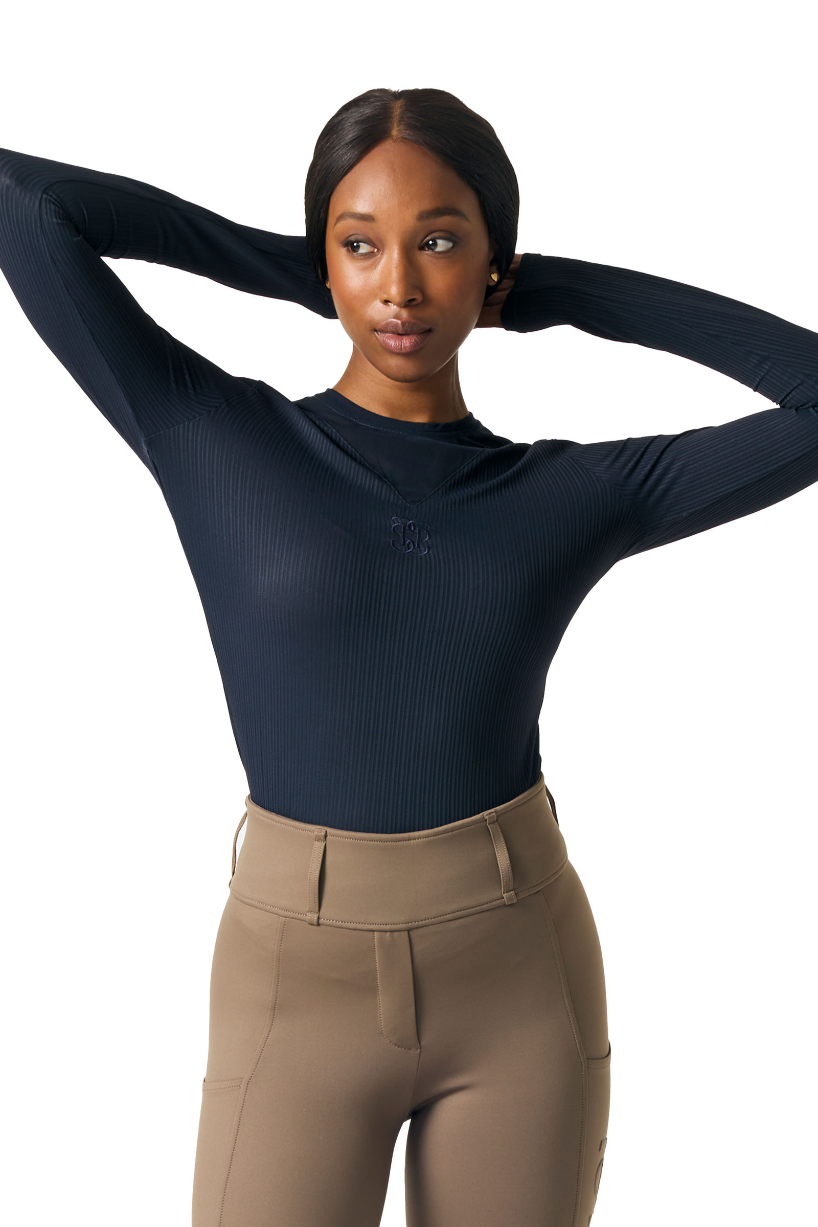 PS of Sweden Leandra L/S Gestreiftes Mesh-Shirt