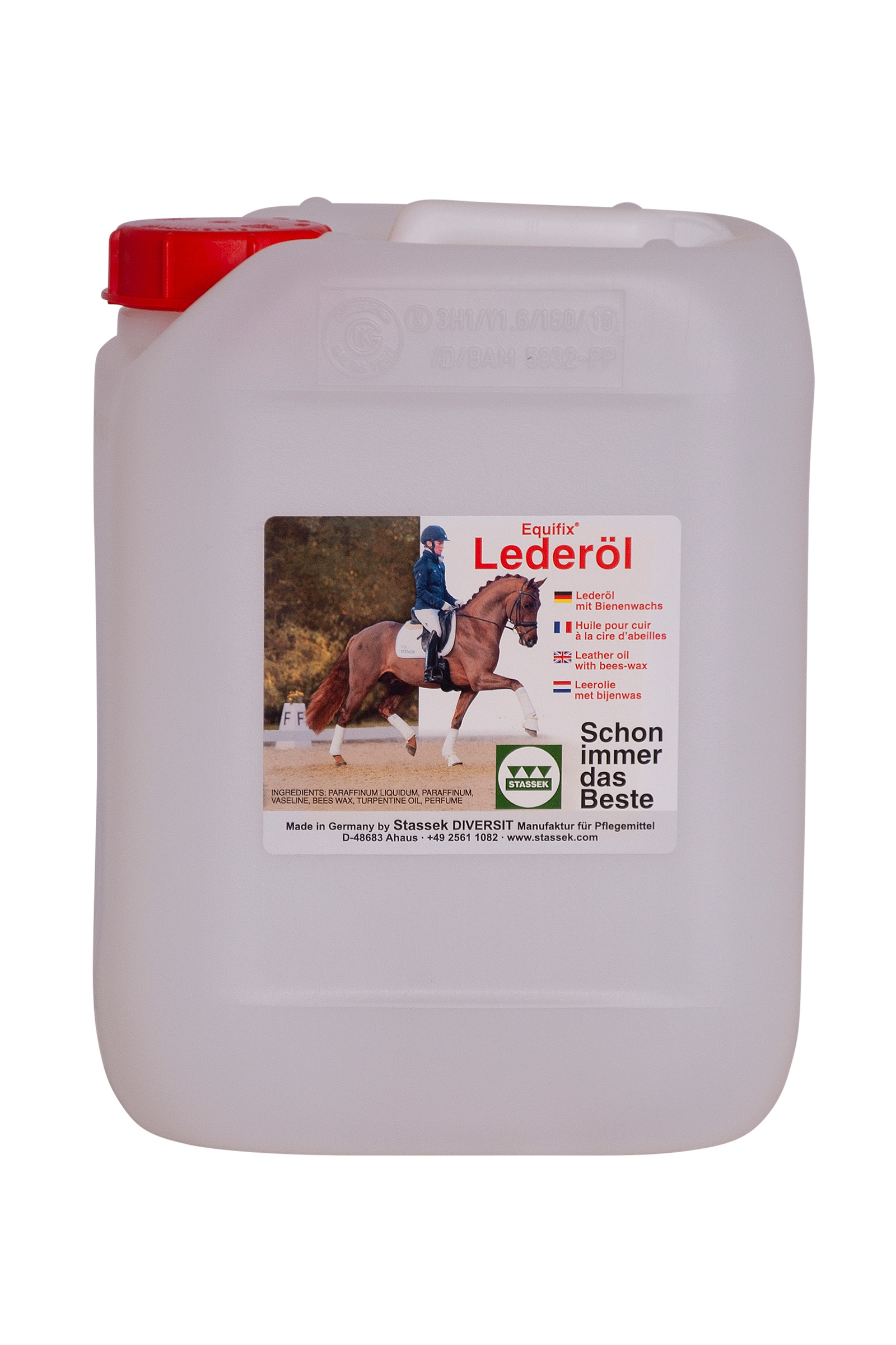 Stassek Equifix Lederöl mit Bienenwachs, 2,5 Liter