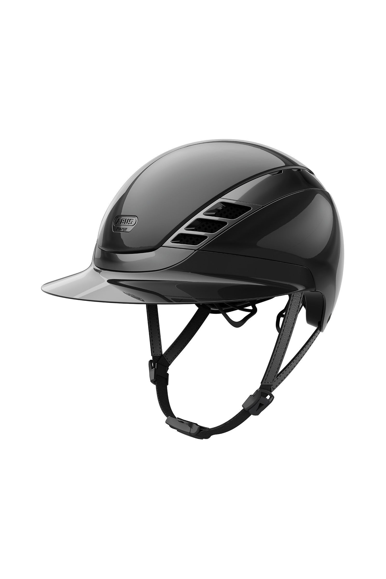 Abus Pikeur AirLuxe Chrome Long Visor Reithelm