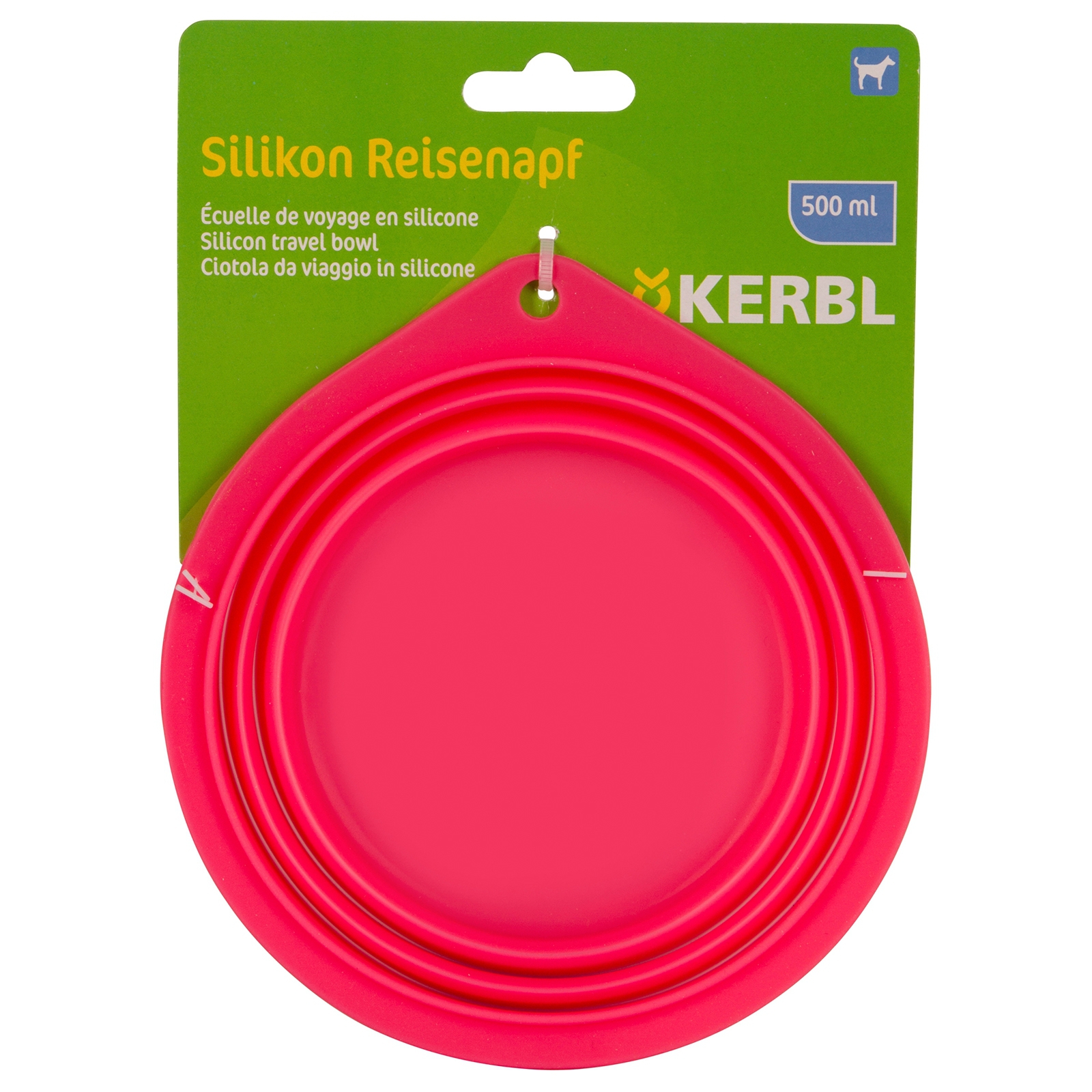Kerbl Silikon Reisenapf (faltbar) 500ml