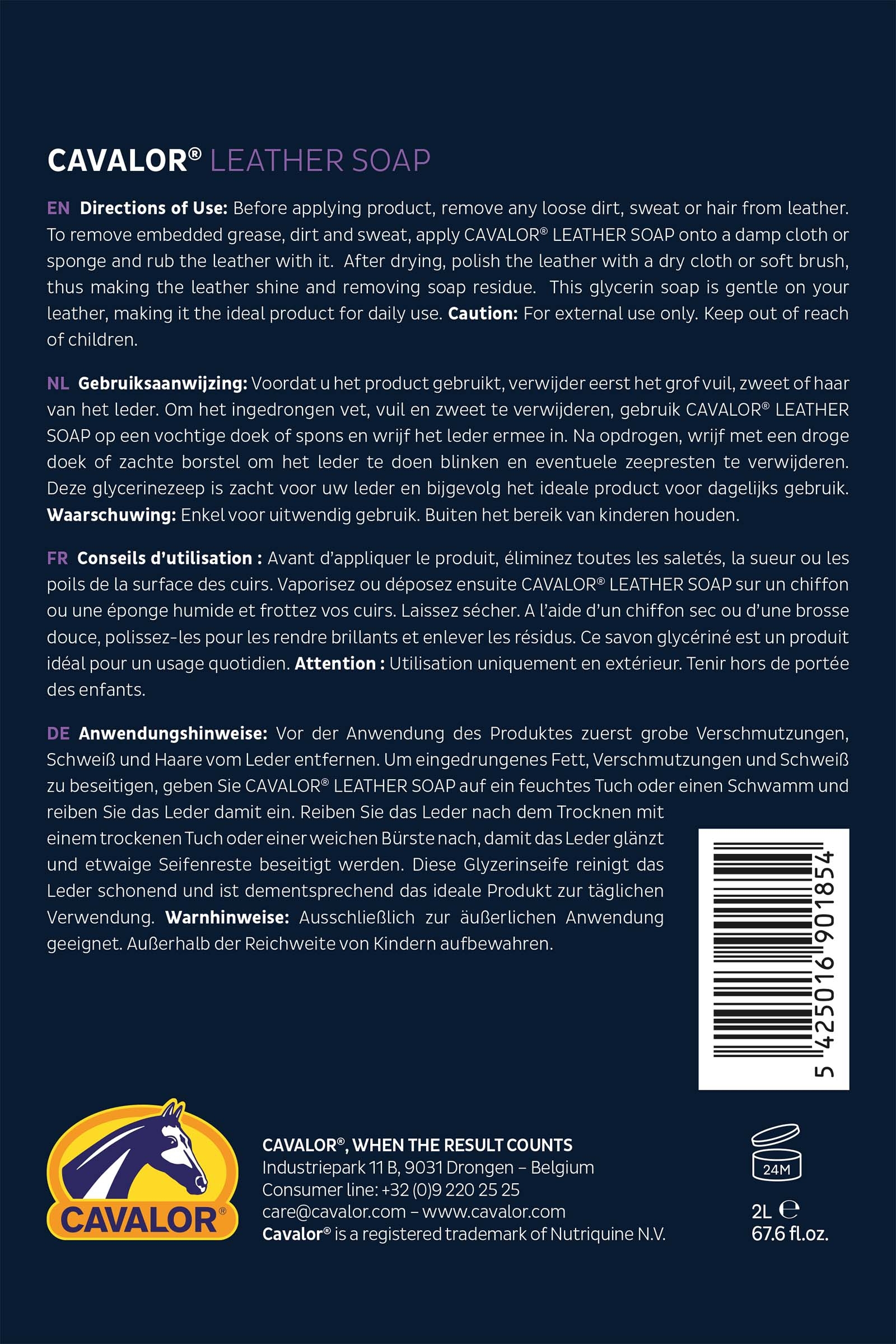 Cavalor Leather Soap Spray Limited Edition, Lederseife, 2l