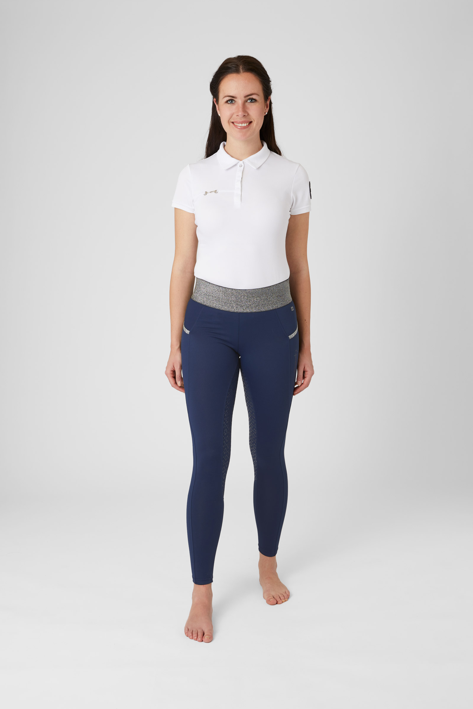 Damen Reitleggings mit Vollbesatz und Glitzerbund