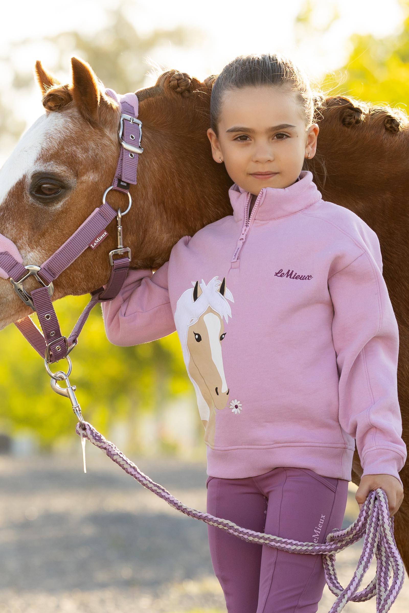 LeMieux Mini Quinn Kinder Sweatshirt mit Viertelrei&szlig;verschluss