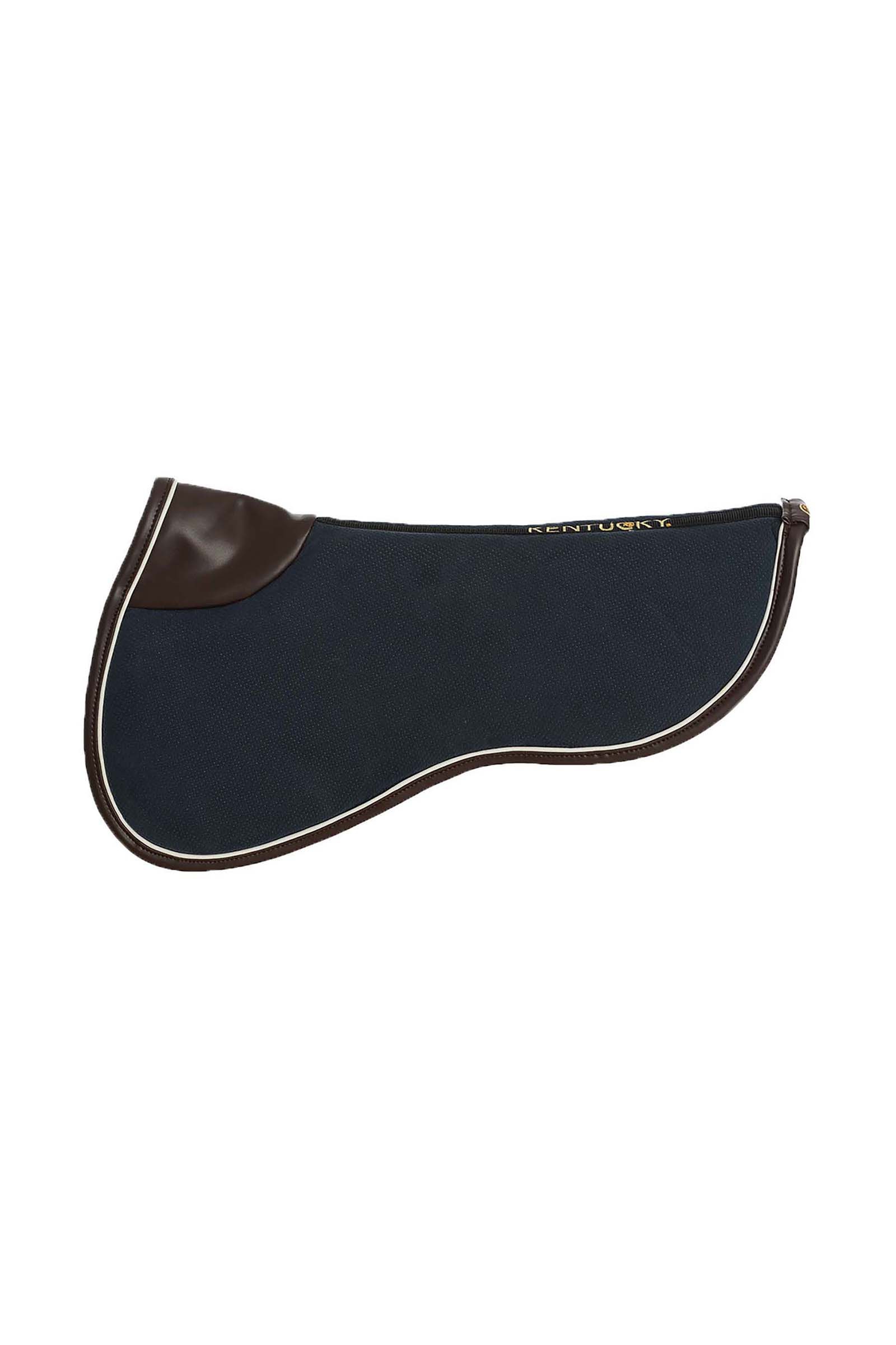 Dark Blue/White/Brown Kentucky Horsewear Absorb Sattelpad