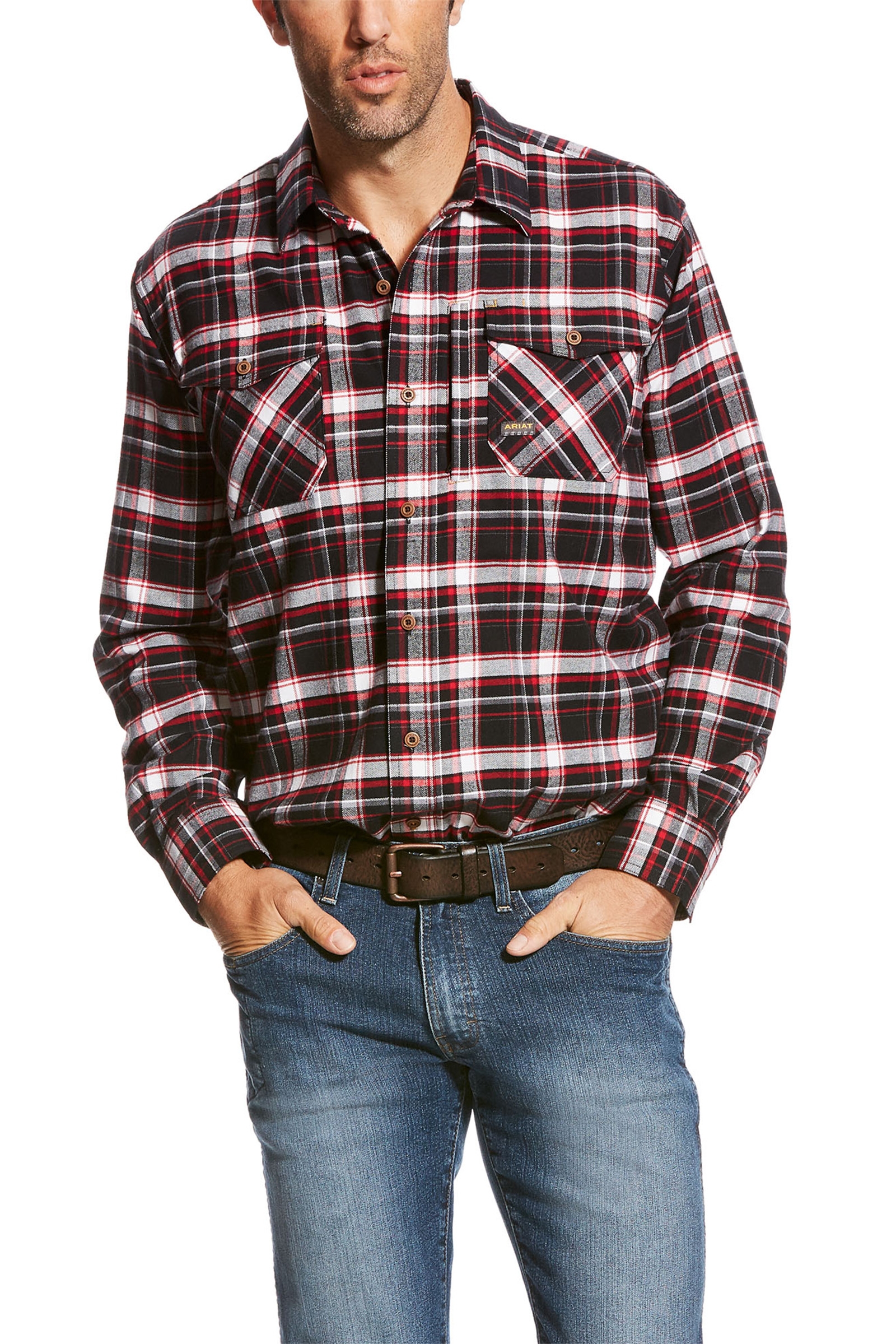 Allure Plaid Ariat Rebar Flannel DuraStretch Herren Arbeitshemd