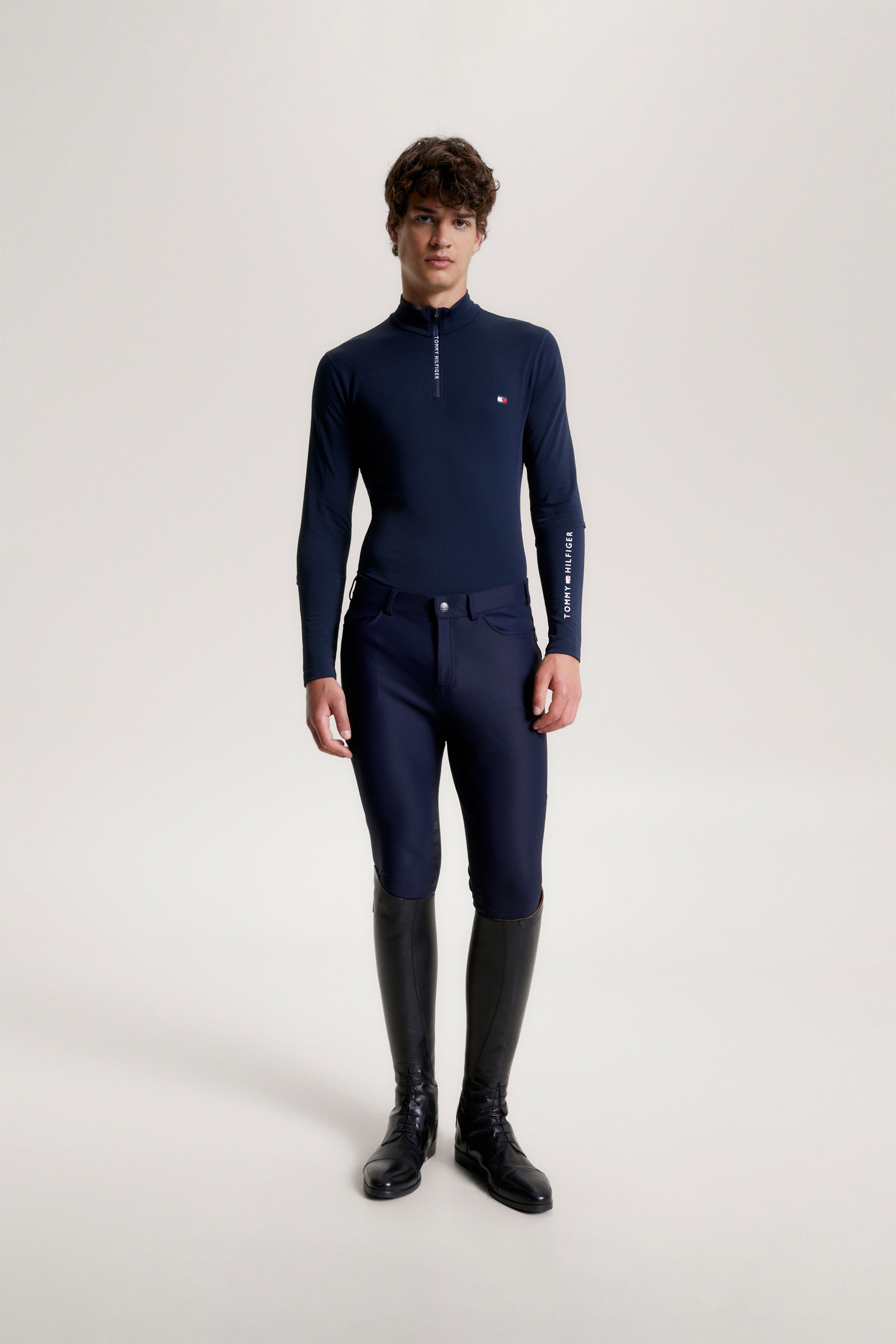 Tommy Hilfiger Equestrian 1/4 Zip Thermo Herren Langarm-Shirt