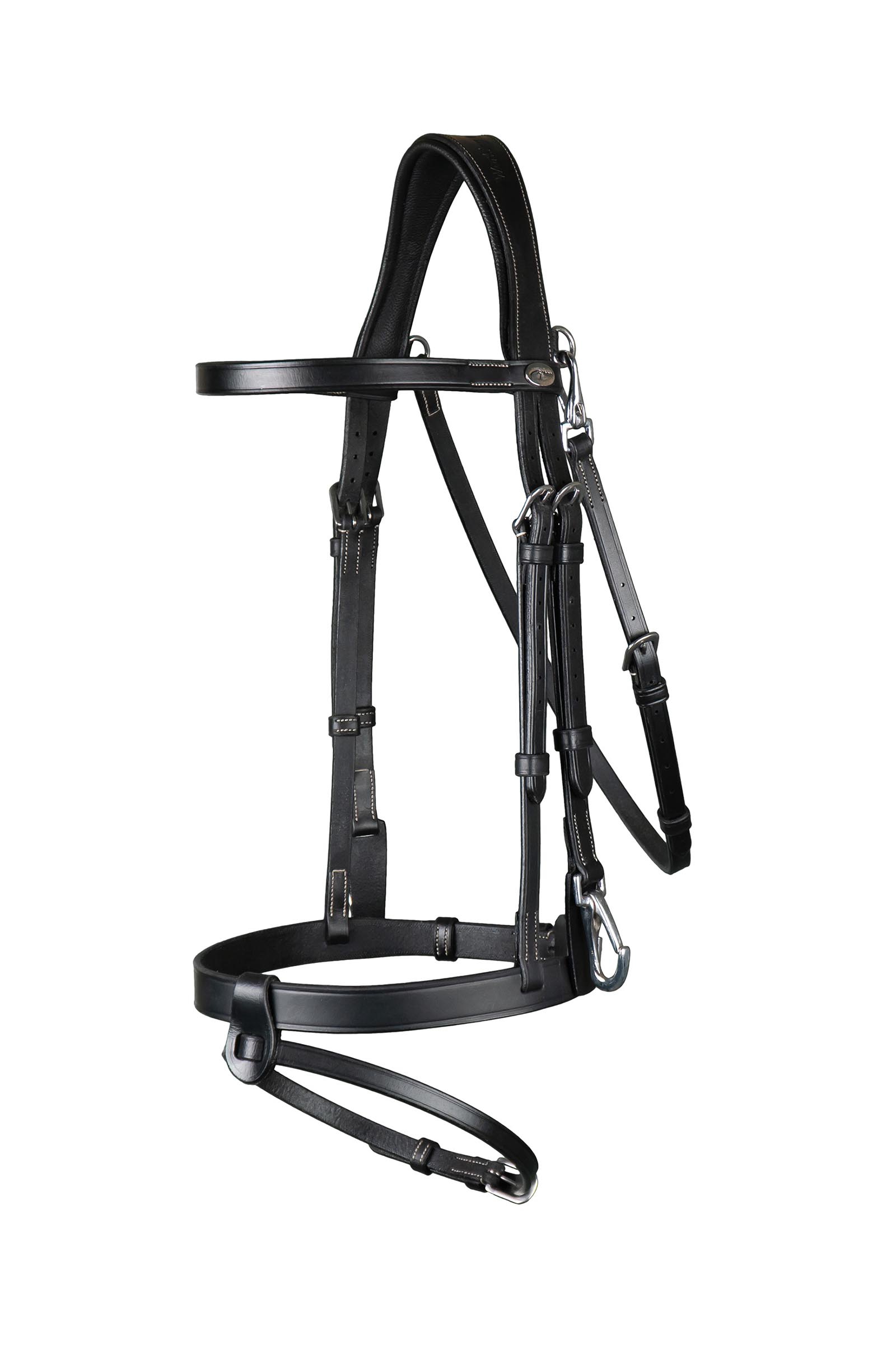 Dy'on Working Trense aus flachem Leder mit Karabinerhaken