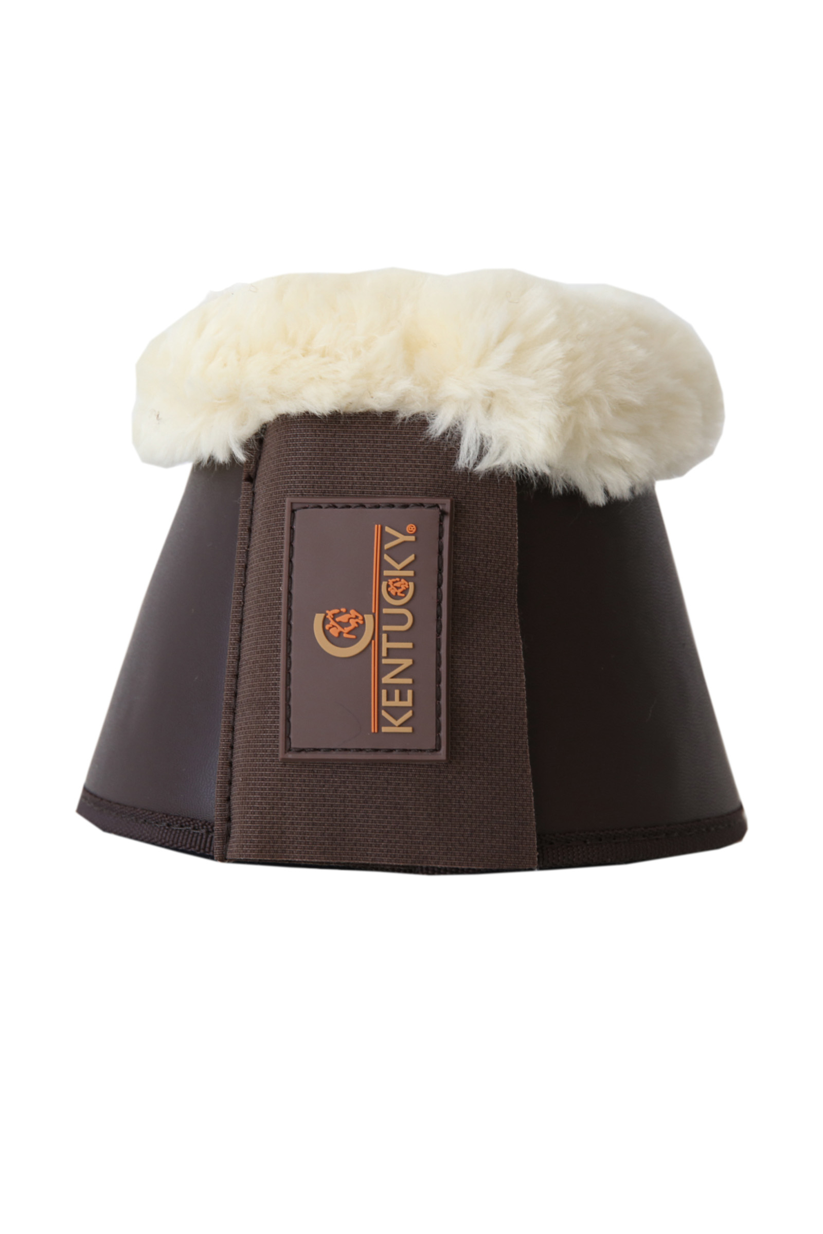 Brown Kentucky Horsewear Sprungglocken Lammfell Leder