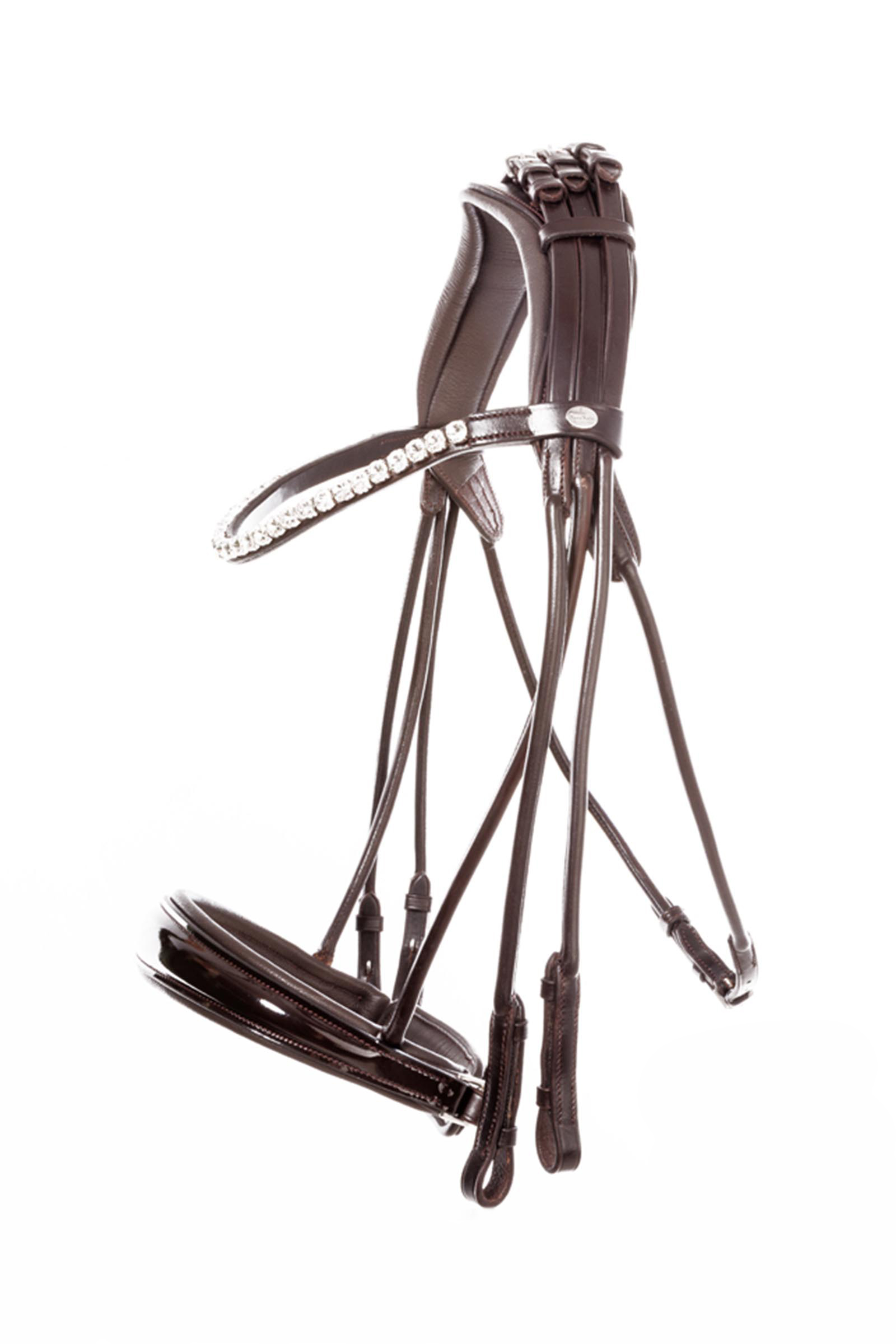 Brown-Patent/Brown Kavalkade Fleur Kandare