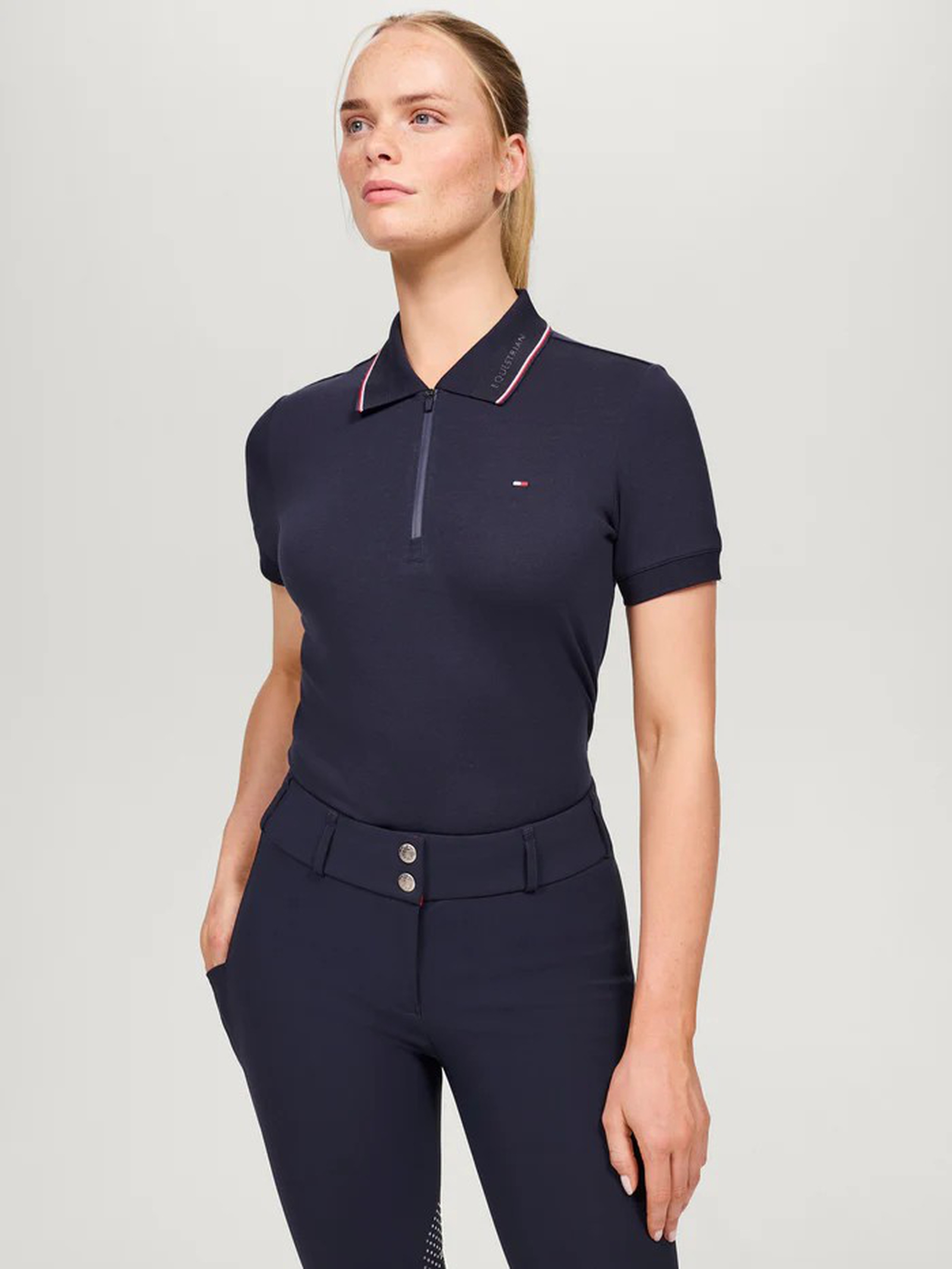 Tommy Hilfiger Equestrian Camden Damenpolo mit Reißverschluss