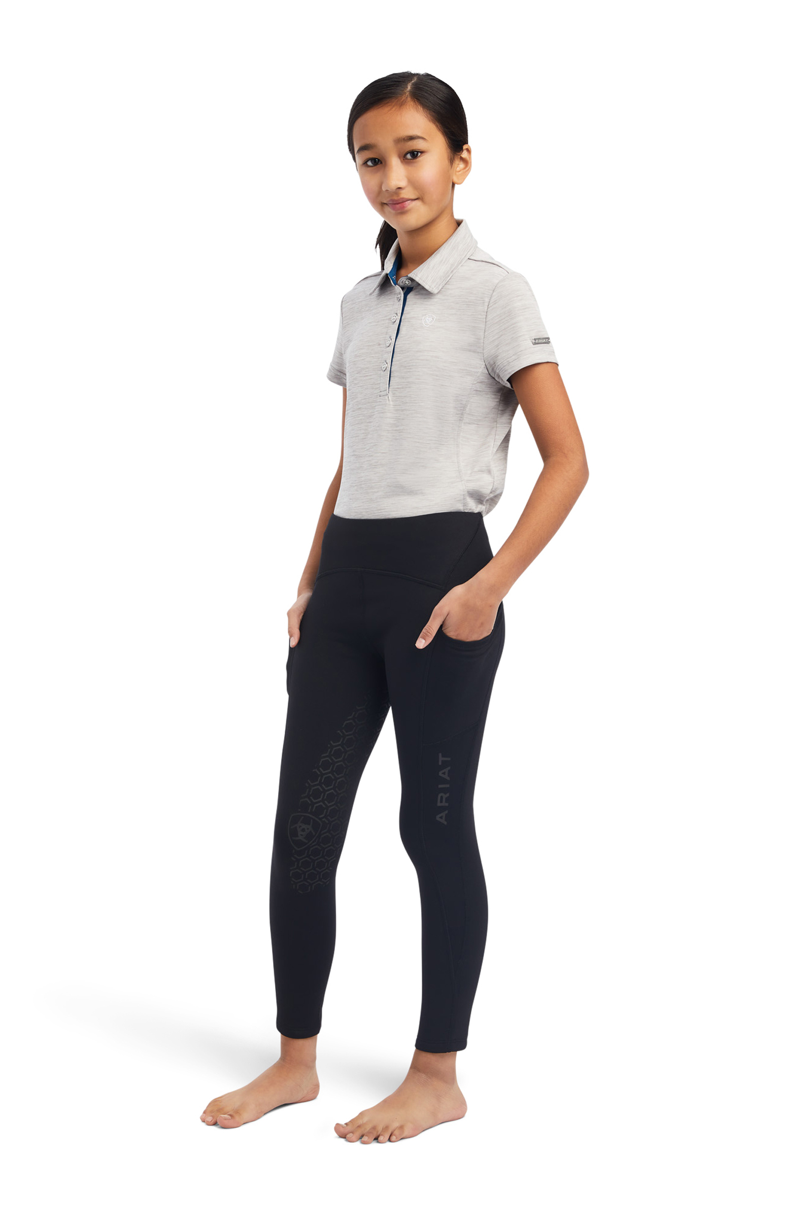 Ariat Venture Thermal Kinder Thermo-Reitleggings mit Halbgrip