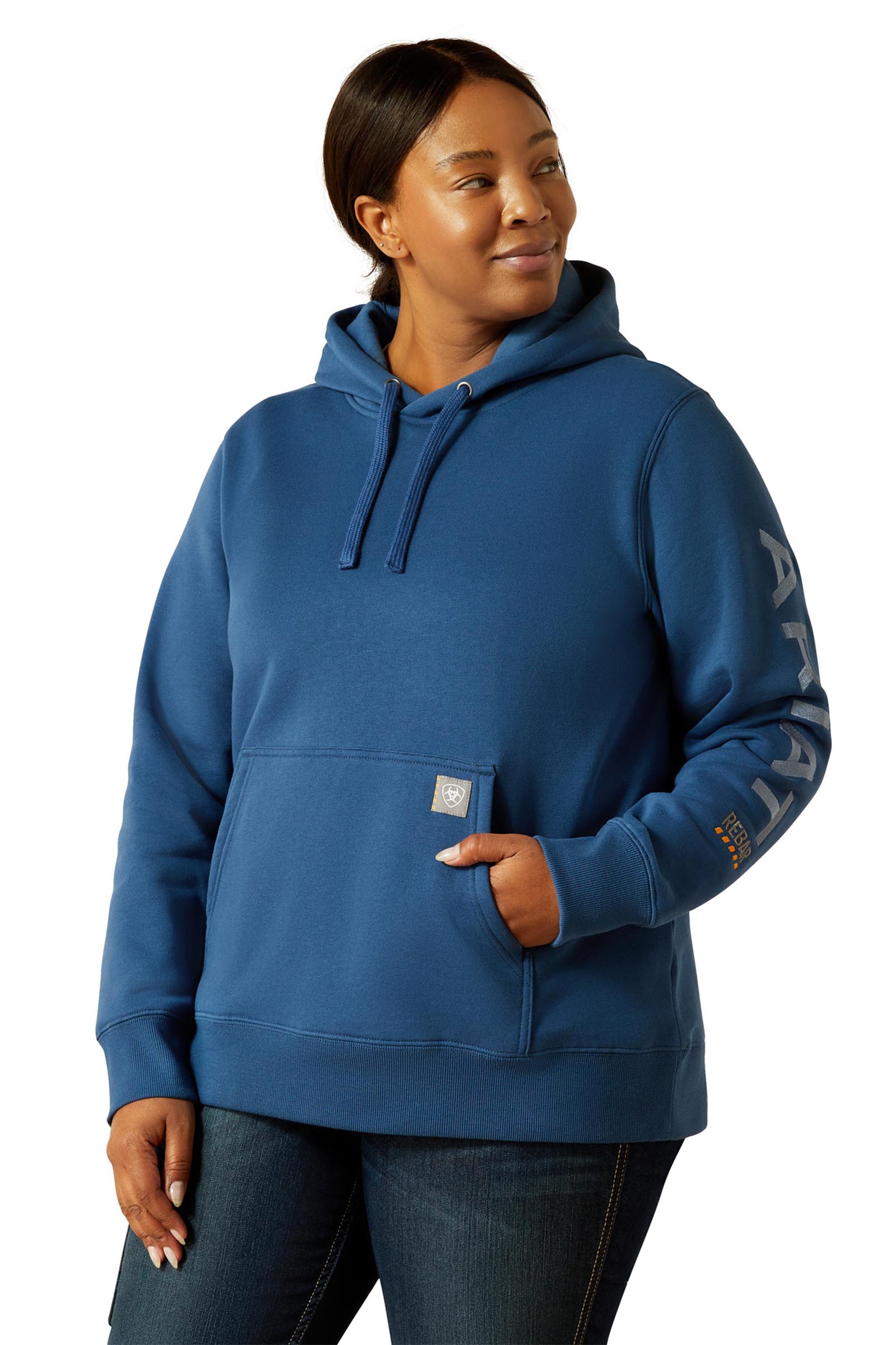 Ensign Blue/Endless Sky Ariat Rebar Damen Graphic Hoodie