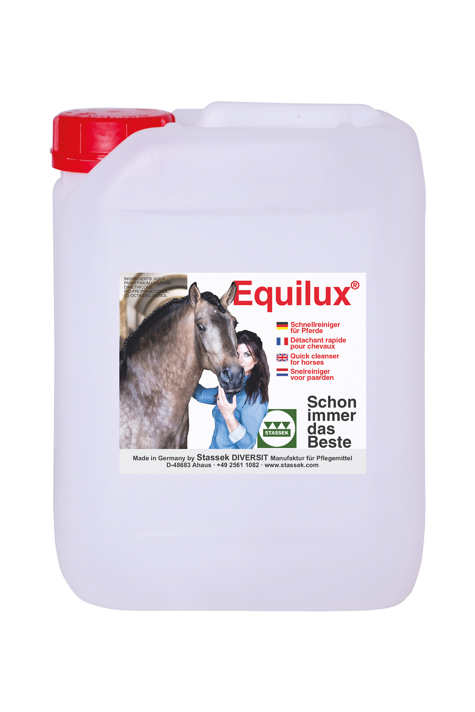 Stassek Equilux Schnellreiniger für Pferde Kanister, 5 Liter