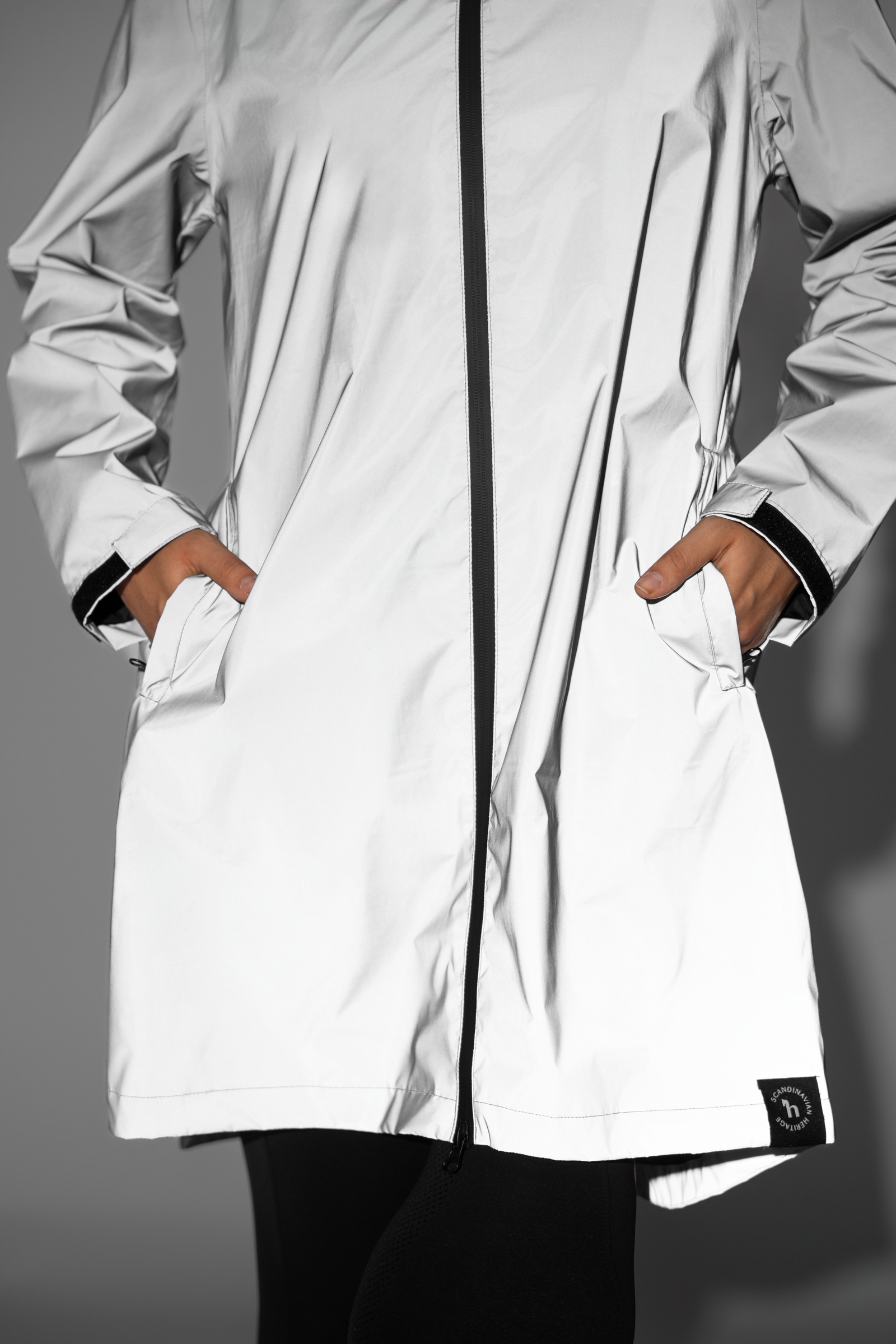 Horze Damen reflektierender Regenmantel