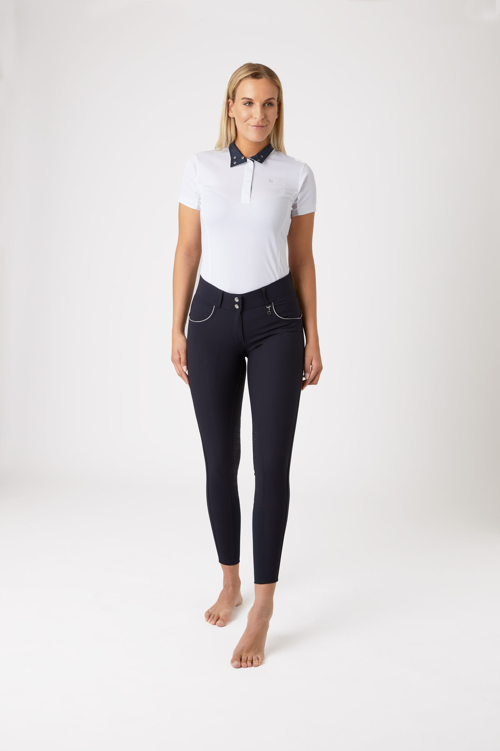 Horze Aubrey Damenreithose mit Kniebesatz und hohem Bund