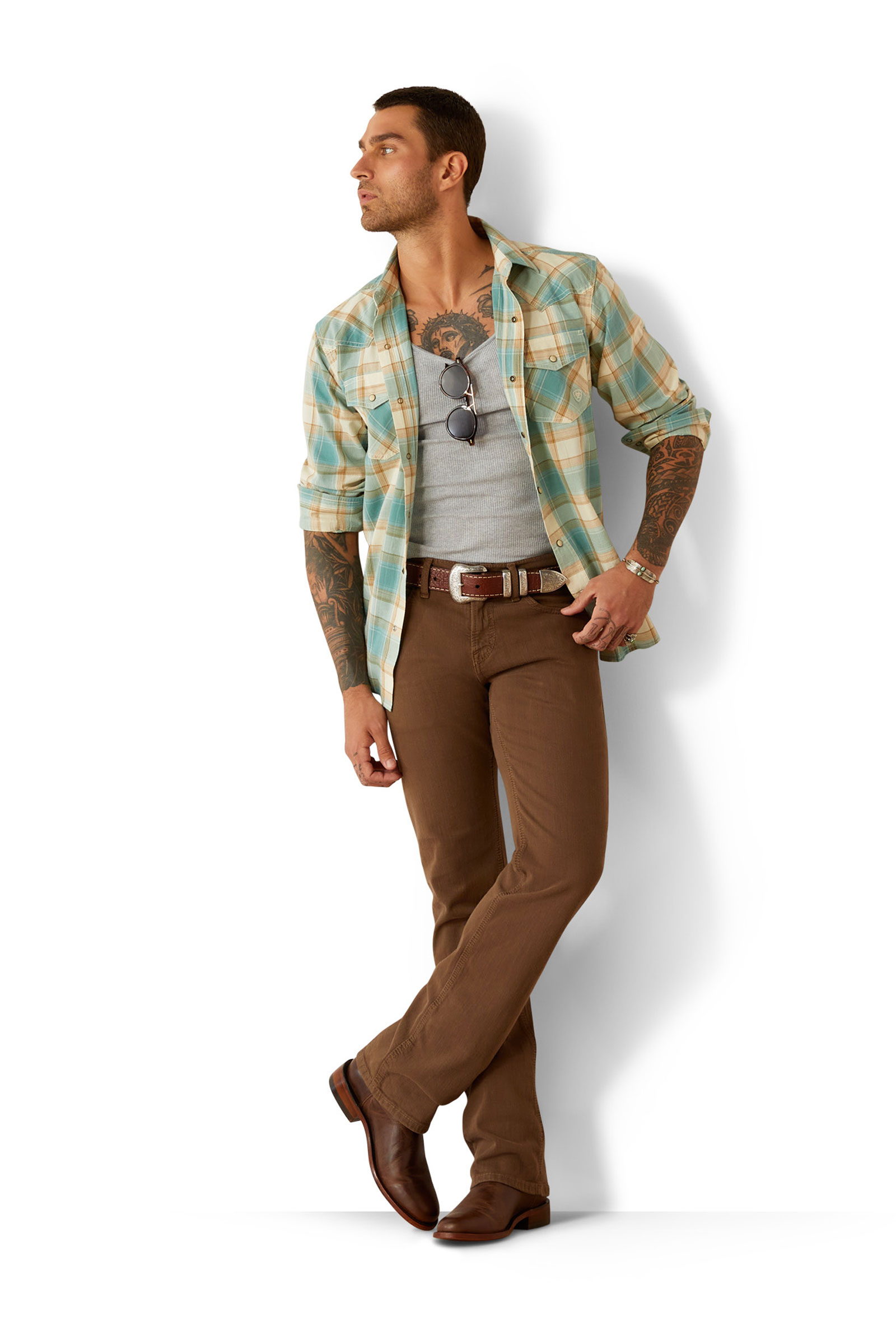 Ariat Hardin Retro Herrenhemd mit langen Ärmeln