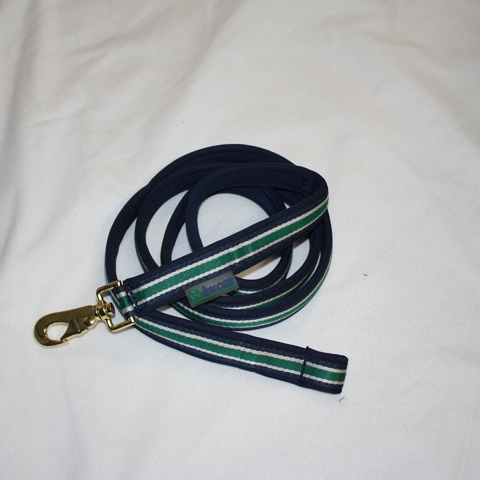 Off-White/Dark Blue Bucas Dublin gepolsterter Führstrick