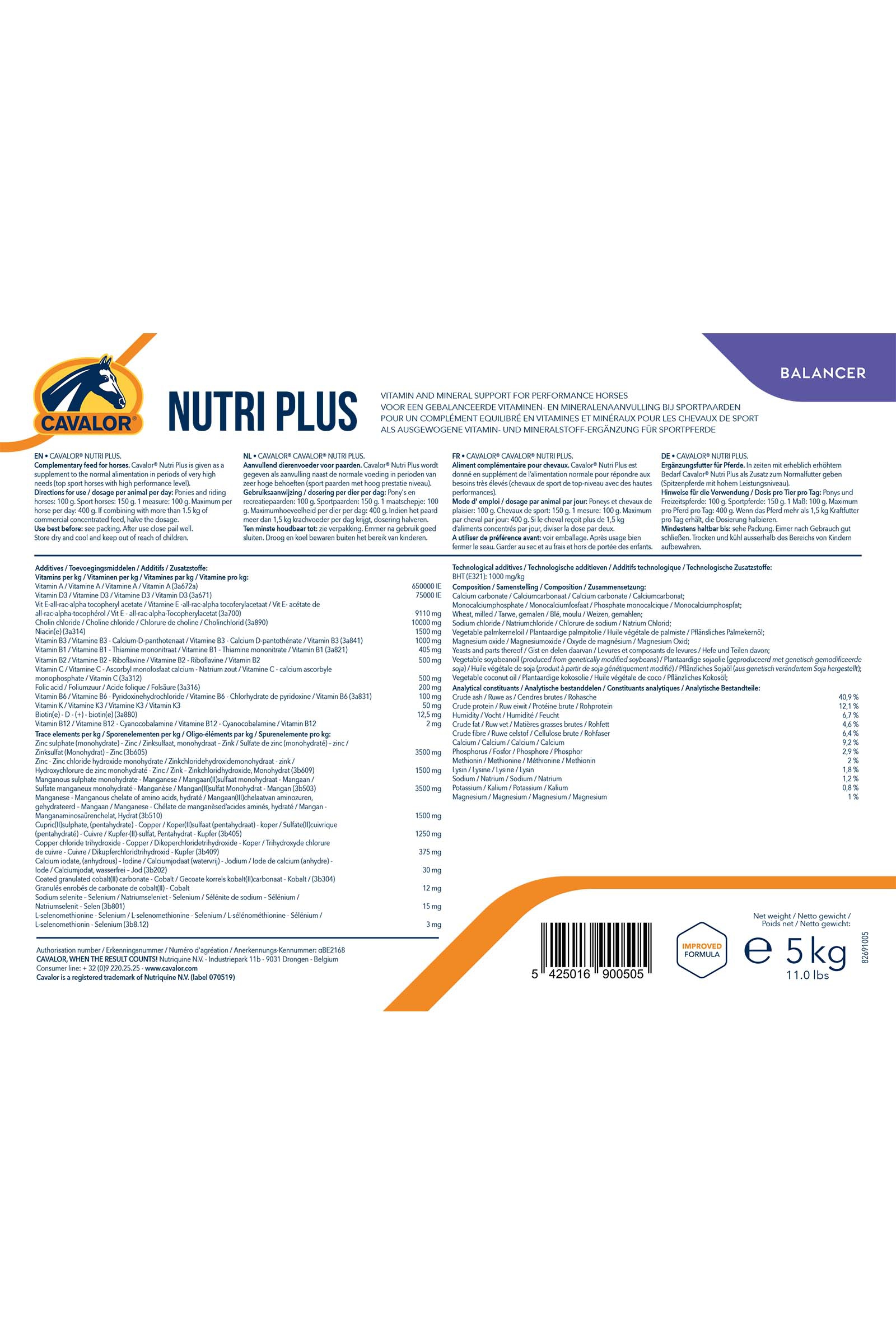 Cavalor Nutriplus, 5 kg