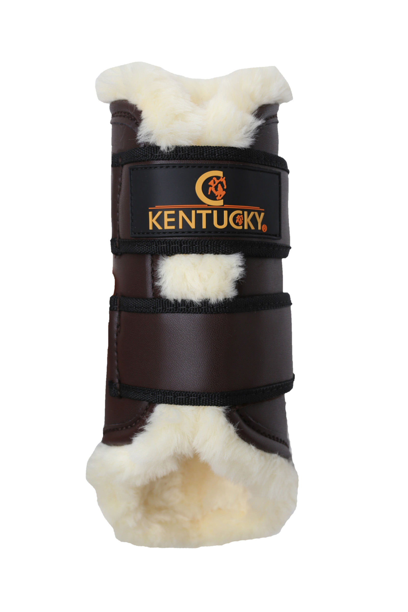 Brown Kentucky Turnout Gamaschen Leder, hinten