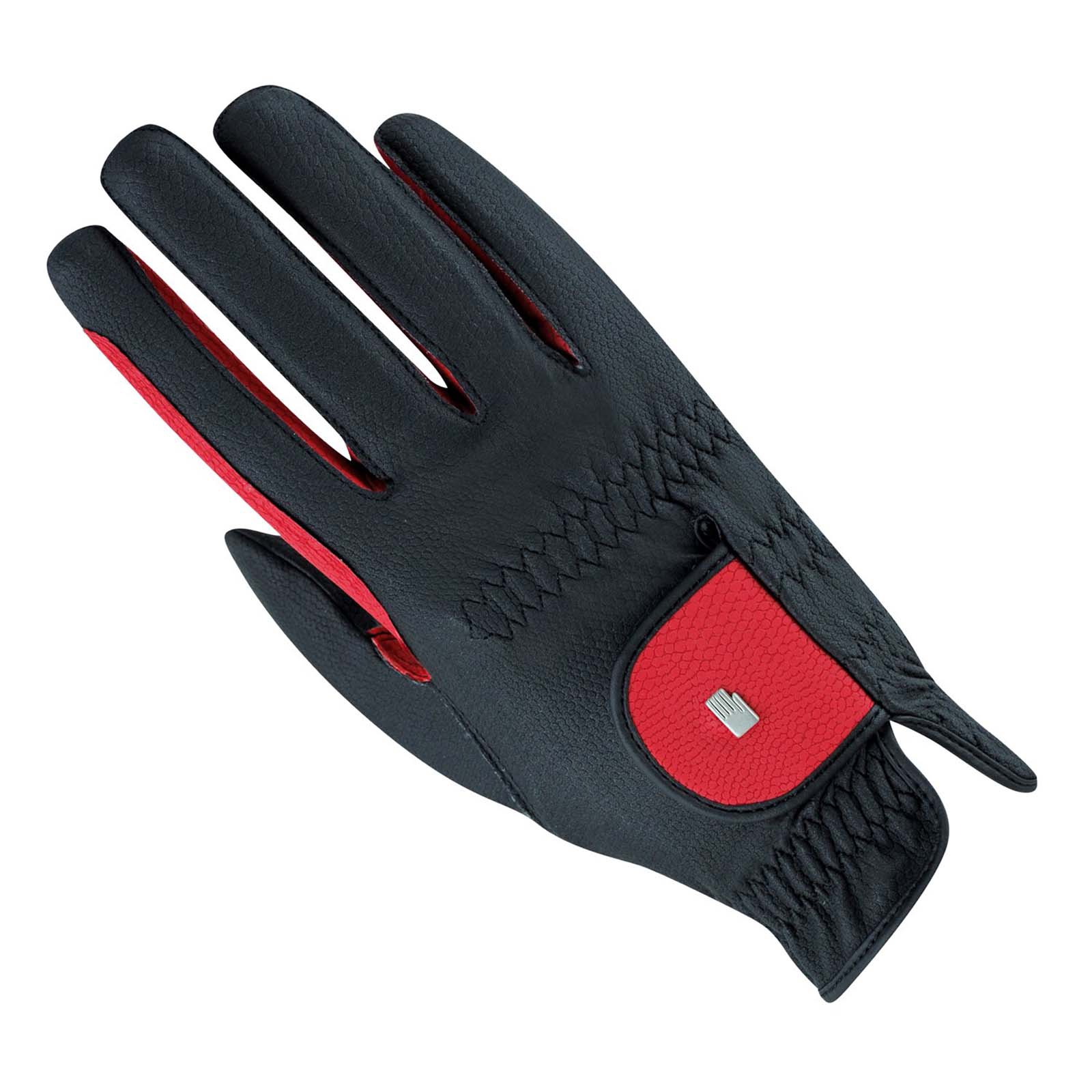 Black/Red Roeckl Malta Grip zweifarbige Reithandschuhe