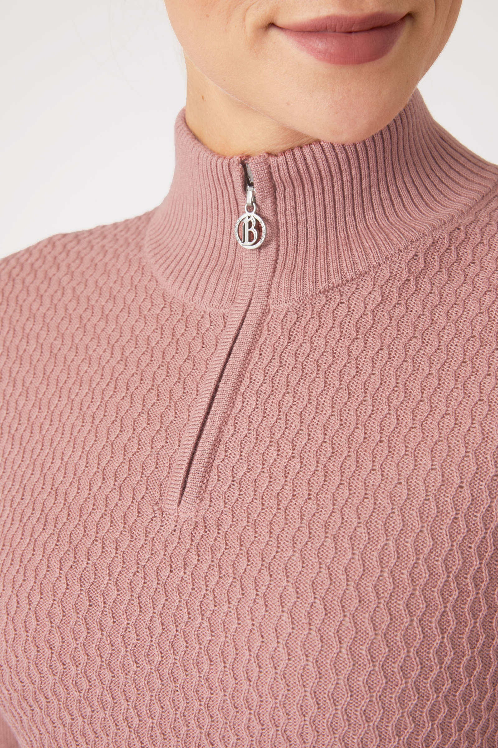 B Vertigo Ruth Damen Strickpullover mit Reißverschluss