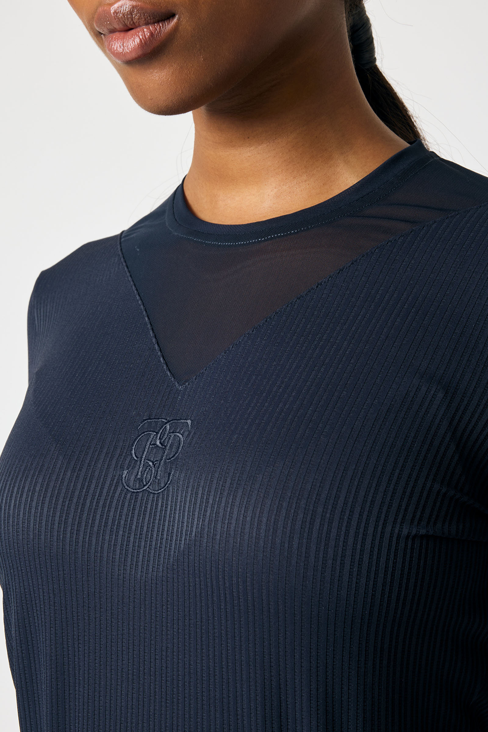 PS of Sweden Leandra L/S Gestreiftes Mesh-Shirt