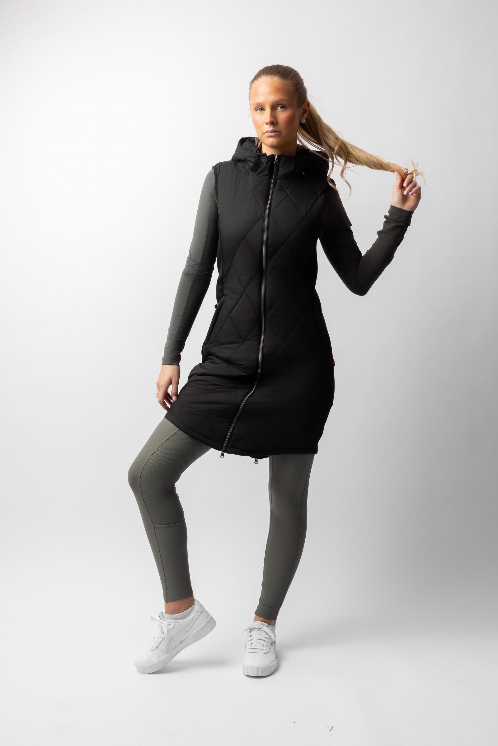 B Vertigo Agnetha Damen lange wattierte Weste  