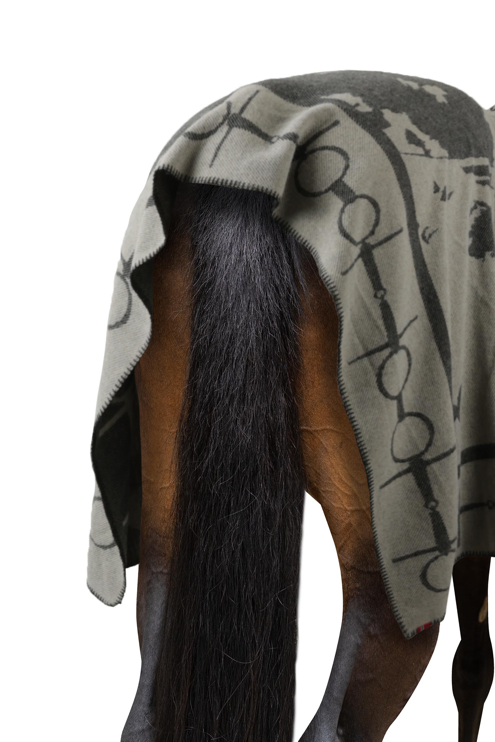 B Vertigo gemusterte Decke mit Pferd & Gebiss