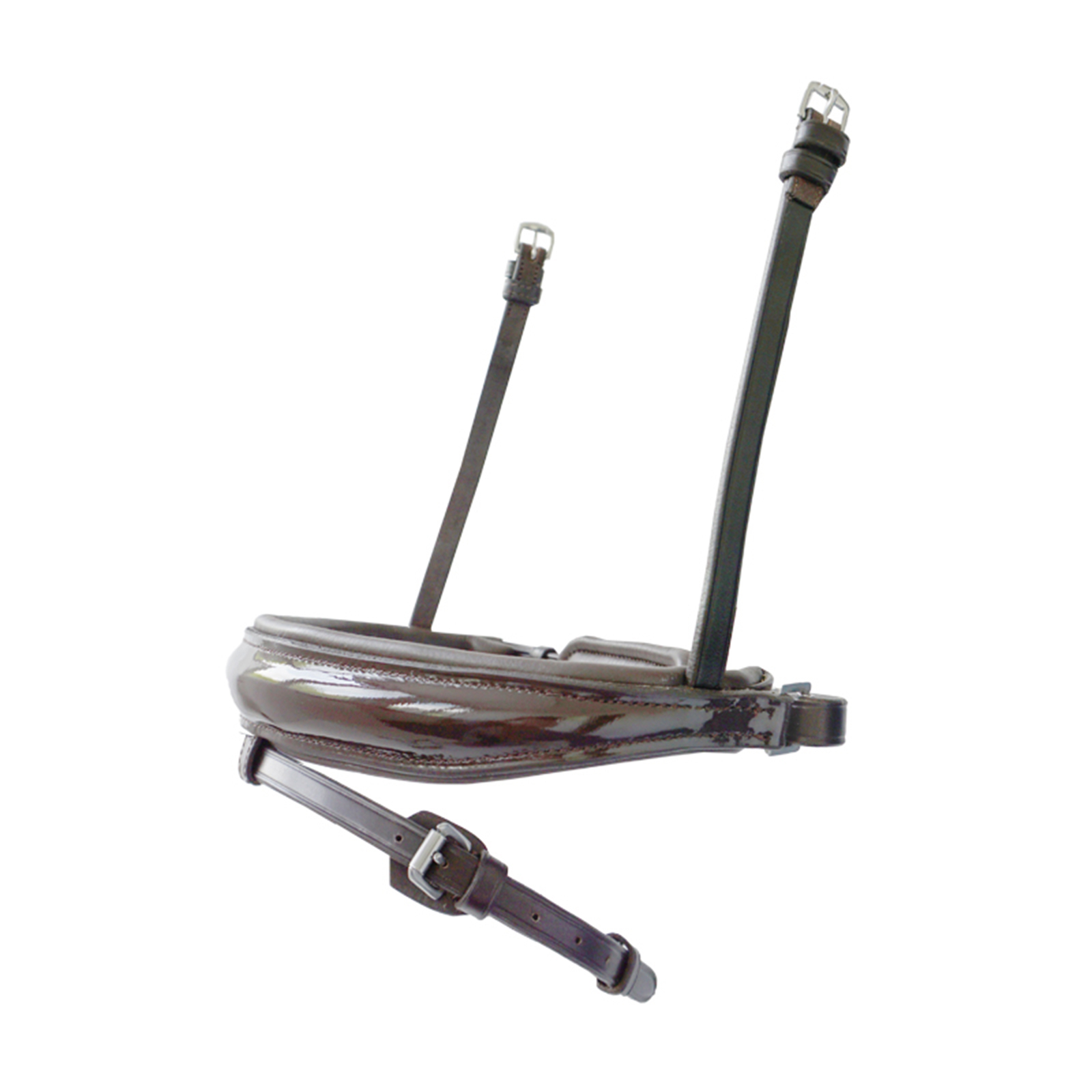 Brown/ Laquered Kavalkade Reithalfter Charlotte, schwed.-kombiniert