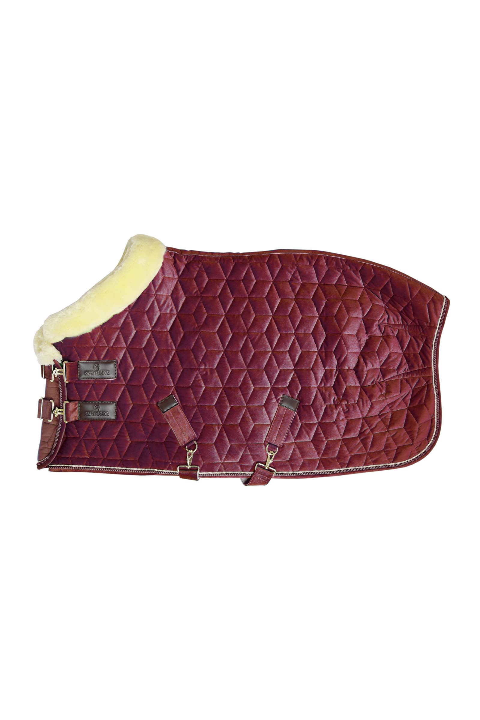 Burgundy Dark Red Kentucky Horsewear Velvet Turnierdecke, 160g
