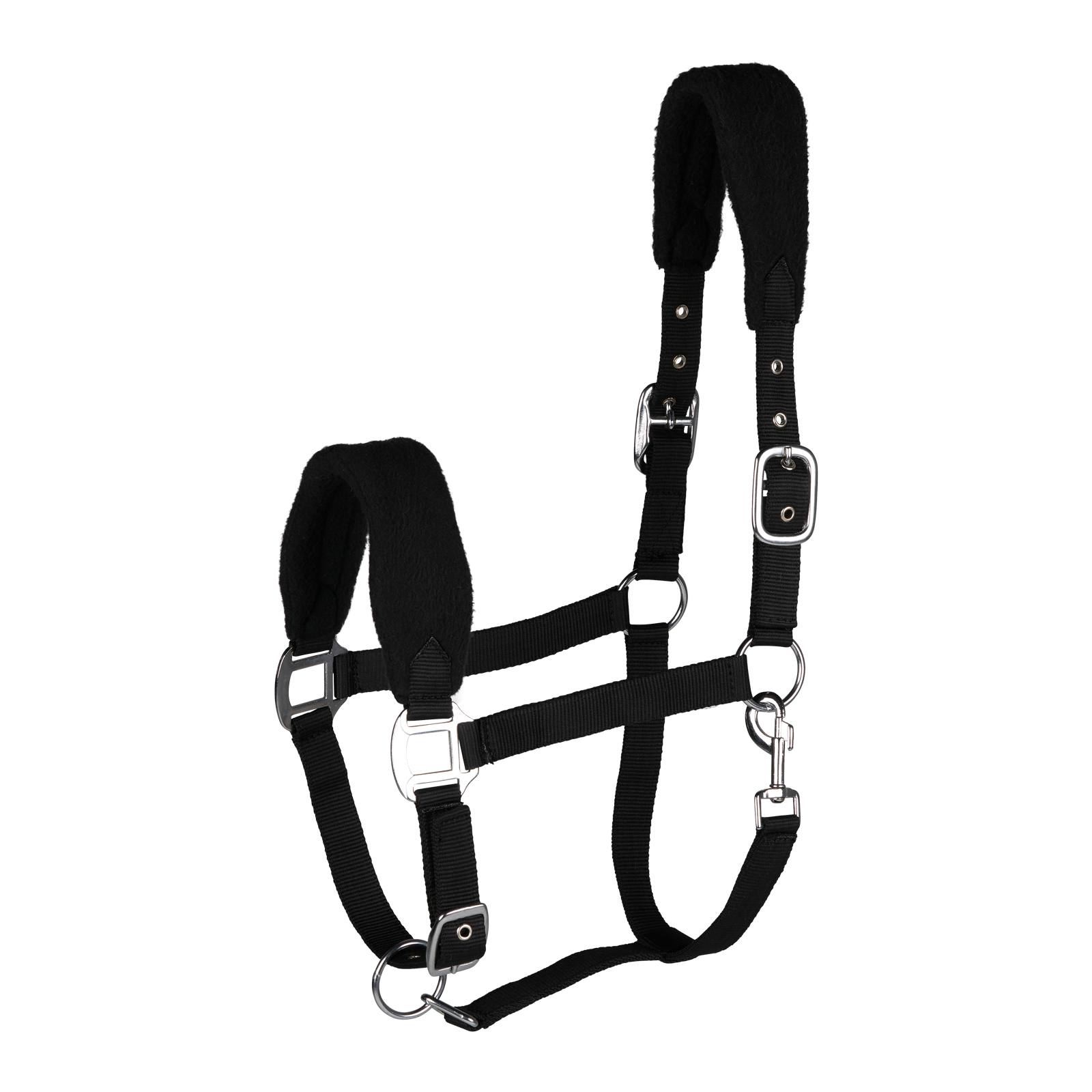 Schwarz Horze Kiel Halfter mit Fleece