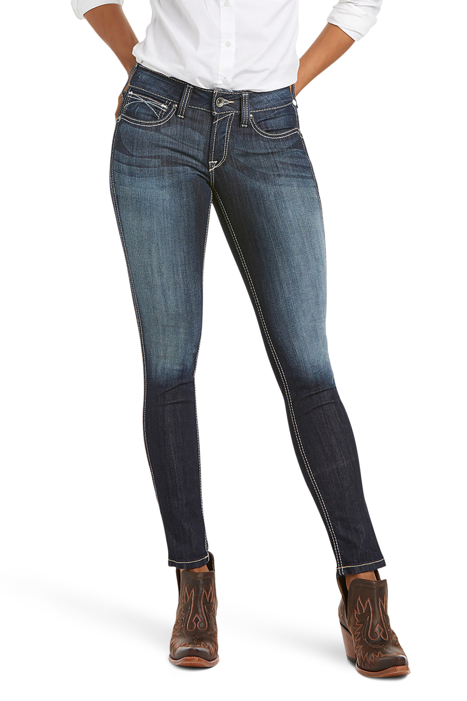 Ariat Ella R.E.A.L Damen Stretch Skinny Jeans mit mittelhohem Bund