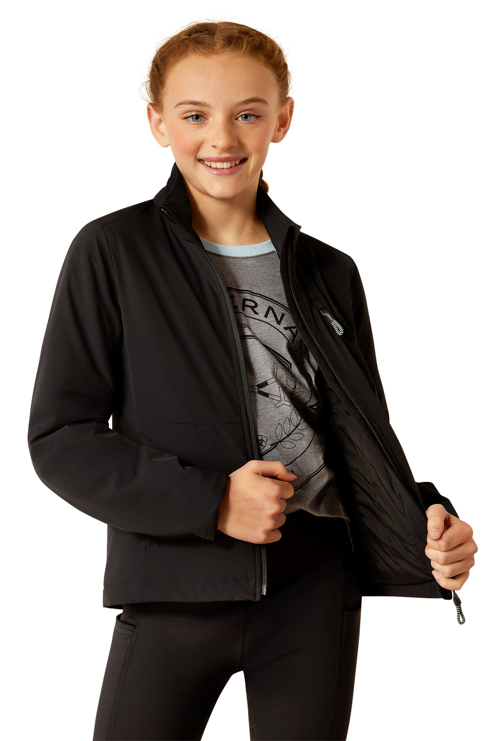 Black Ariat Rion StretchShell Kinder Wattierte Jacke