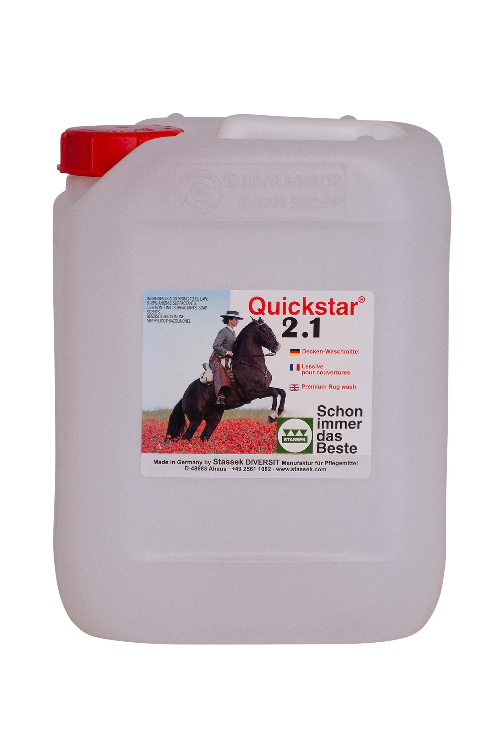 Stassek Quickstar 2.1 Premium-Waschmittel für Pferdedecken, 2 Liter