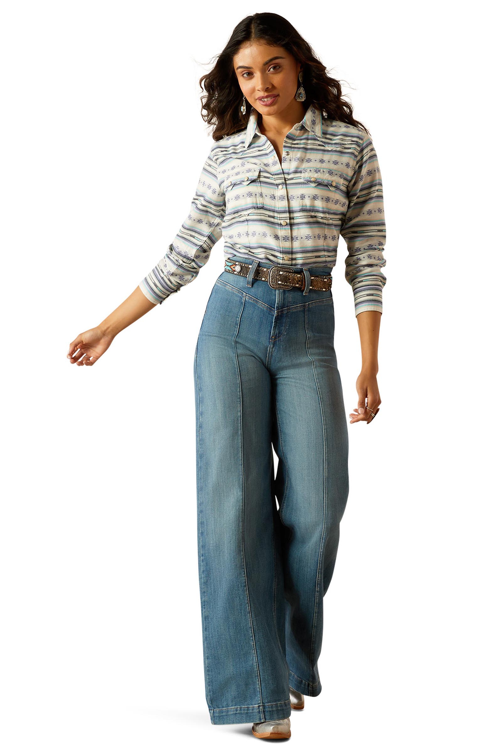 Ariat Seaside Serape Damen Shirt mit Druckknöpfen