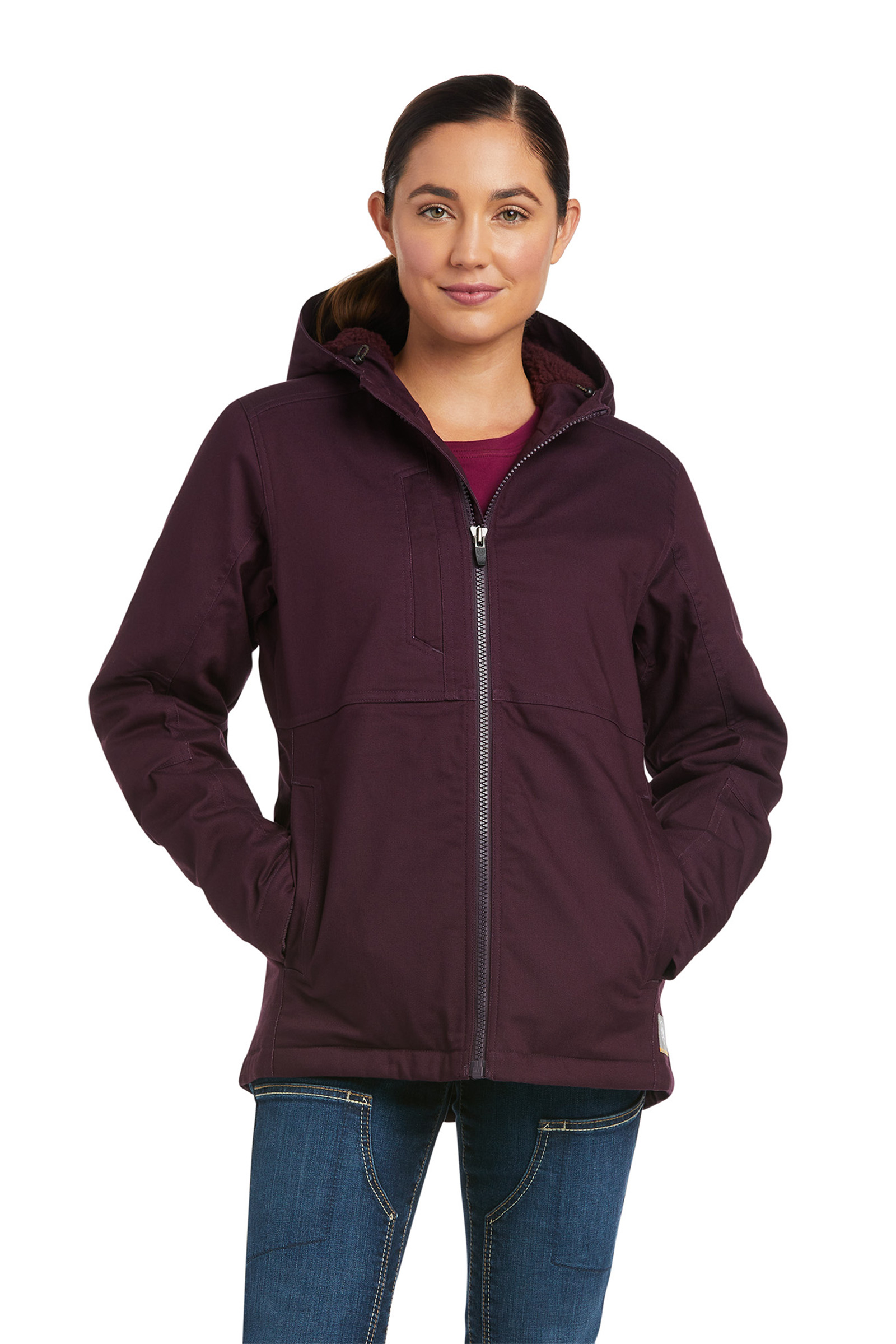 Plum Perfect  Ariat Rebar DuraCanvas Insulated Damen gef&uuml;tterte Jacke