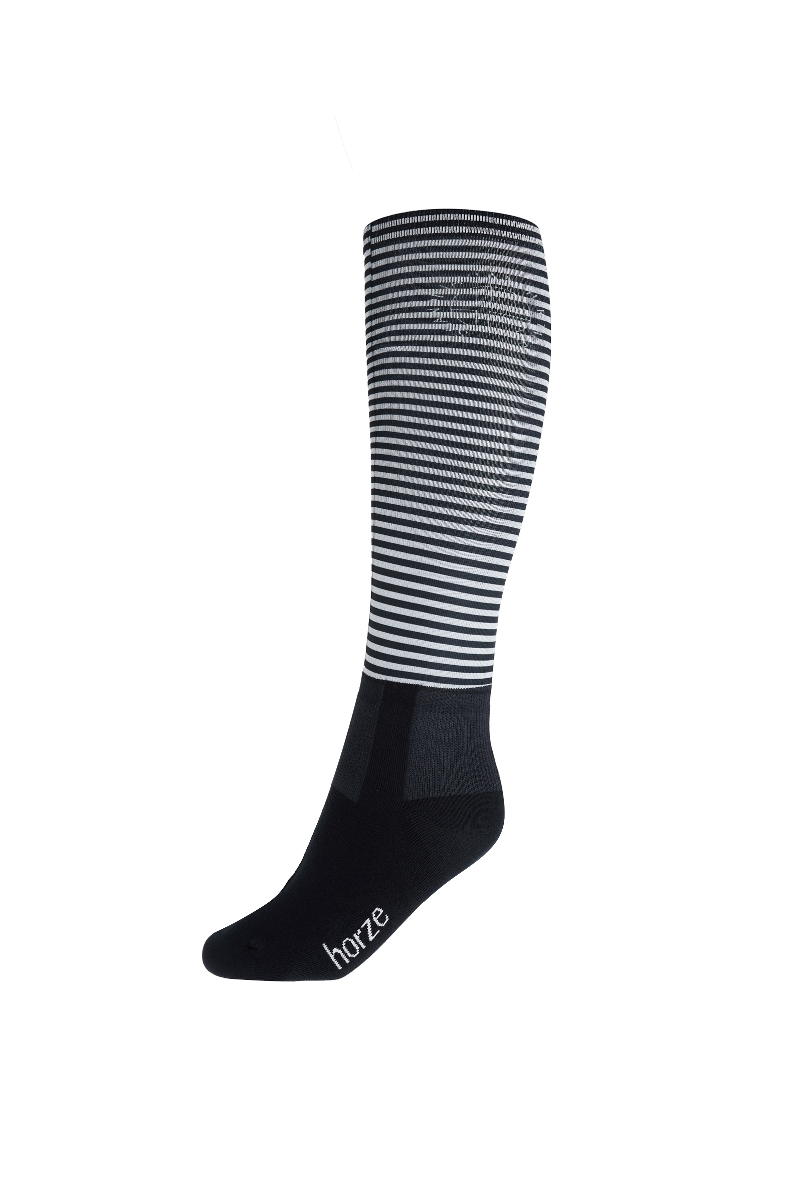 Dark Navy/White Horze Bedruckte Reitsocken mit schmalem Schaft