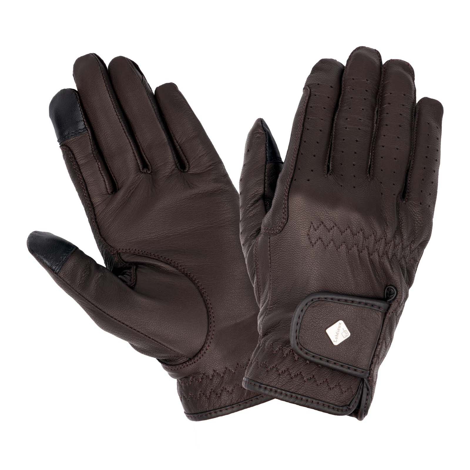 Brown LeMieux Pro Touch Classic Leder Reithandschuhe