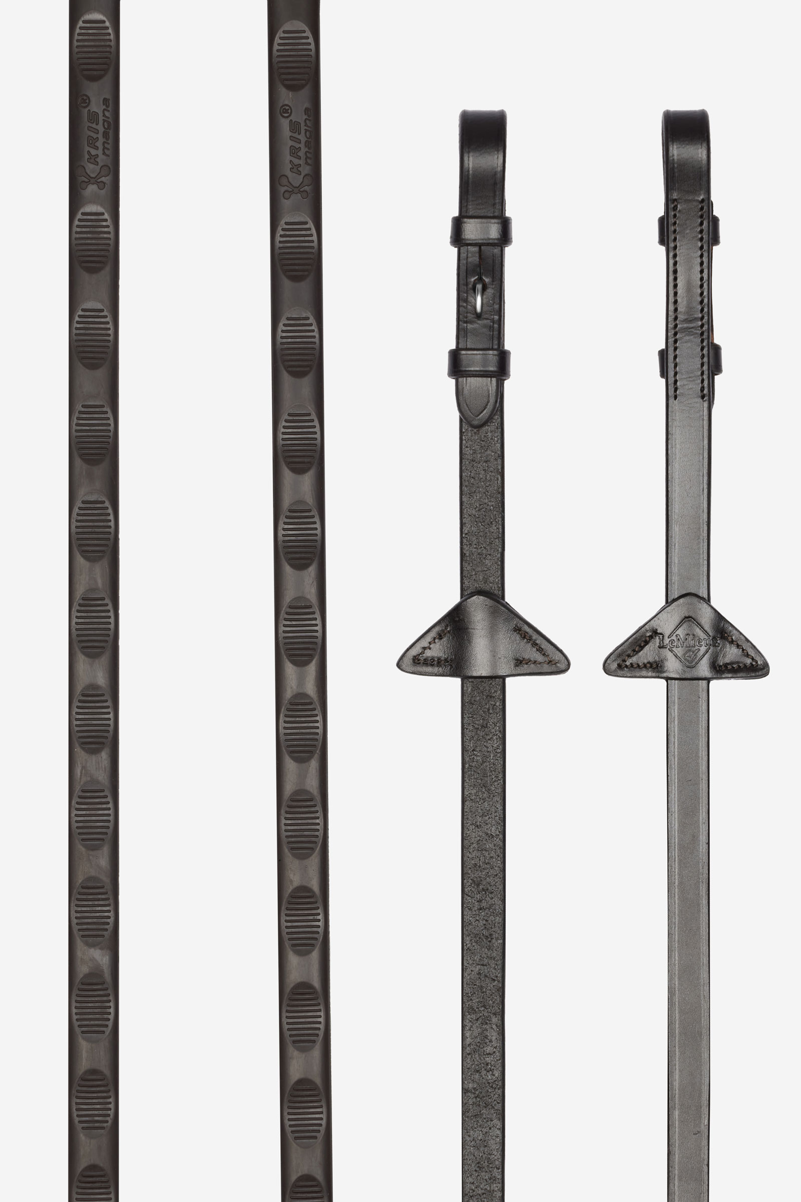 Brown/Silver LeMieux Magna Grip r&ecirc;nes en caoutchouc