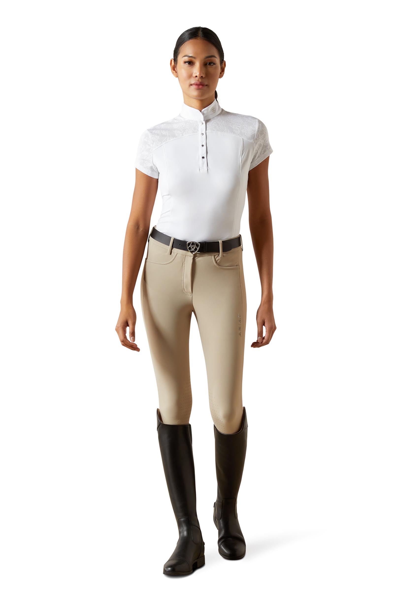 Ariat Bellatrix Damen-Turniershirt mit kurzen Ärmeln