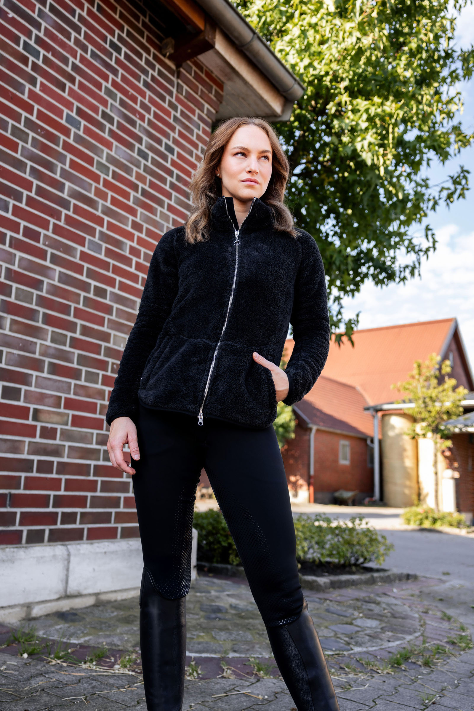 Horze Merida Damen Teddyfleece Reitjacke