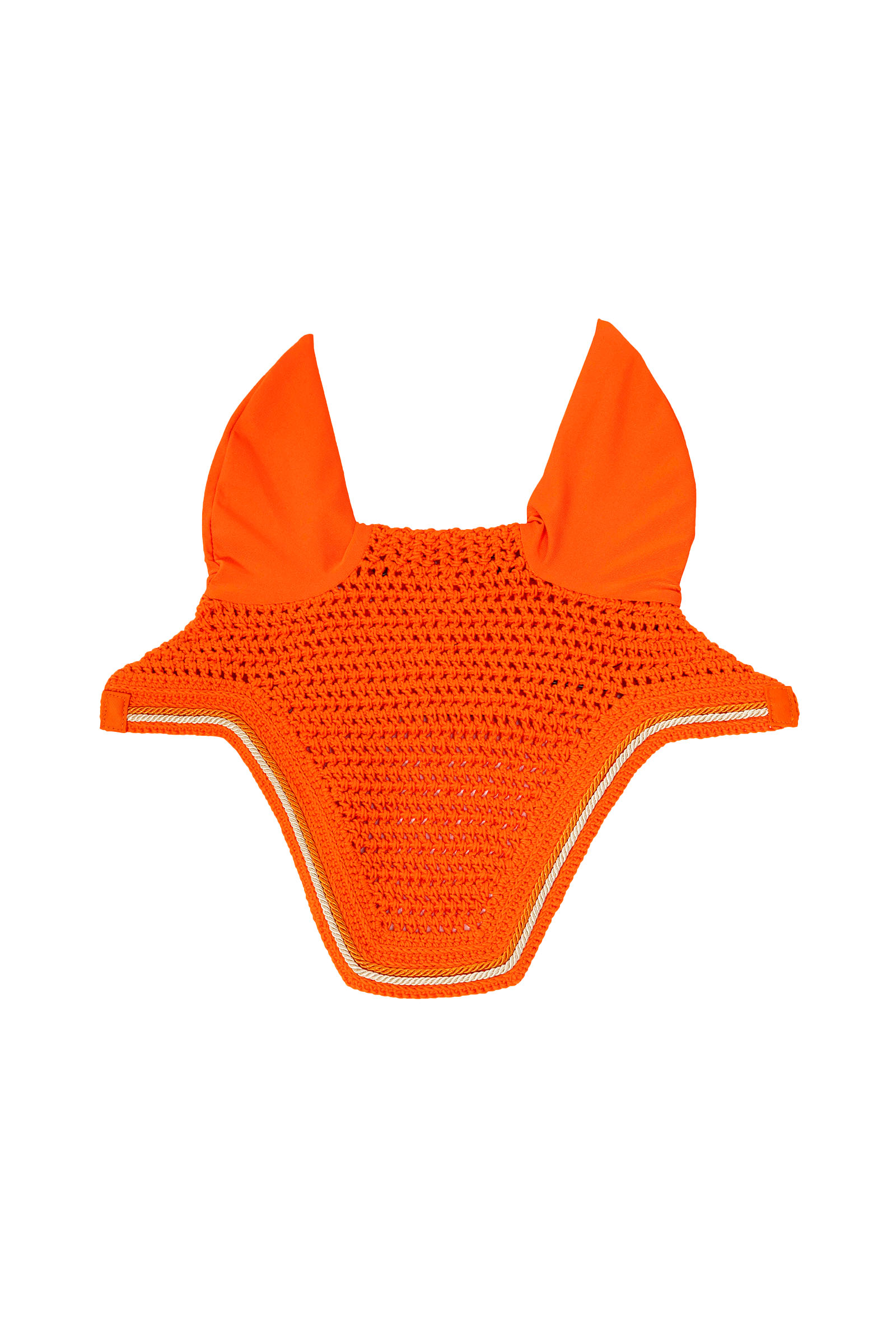 orange Kentucky Horsewear Fliegenhaube Wellington Diamond Rope Soundless