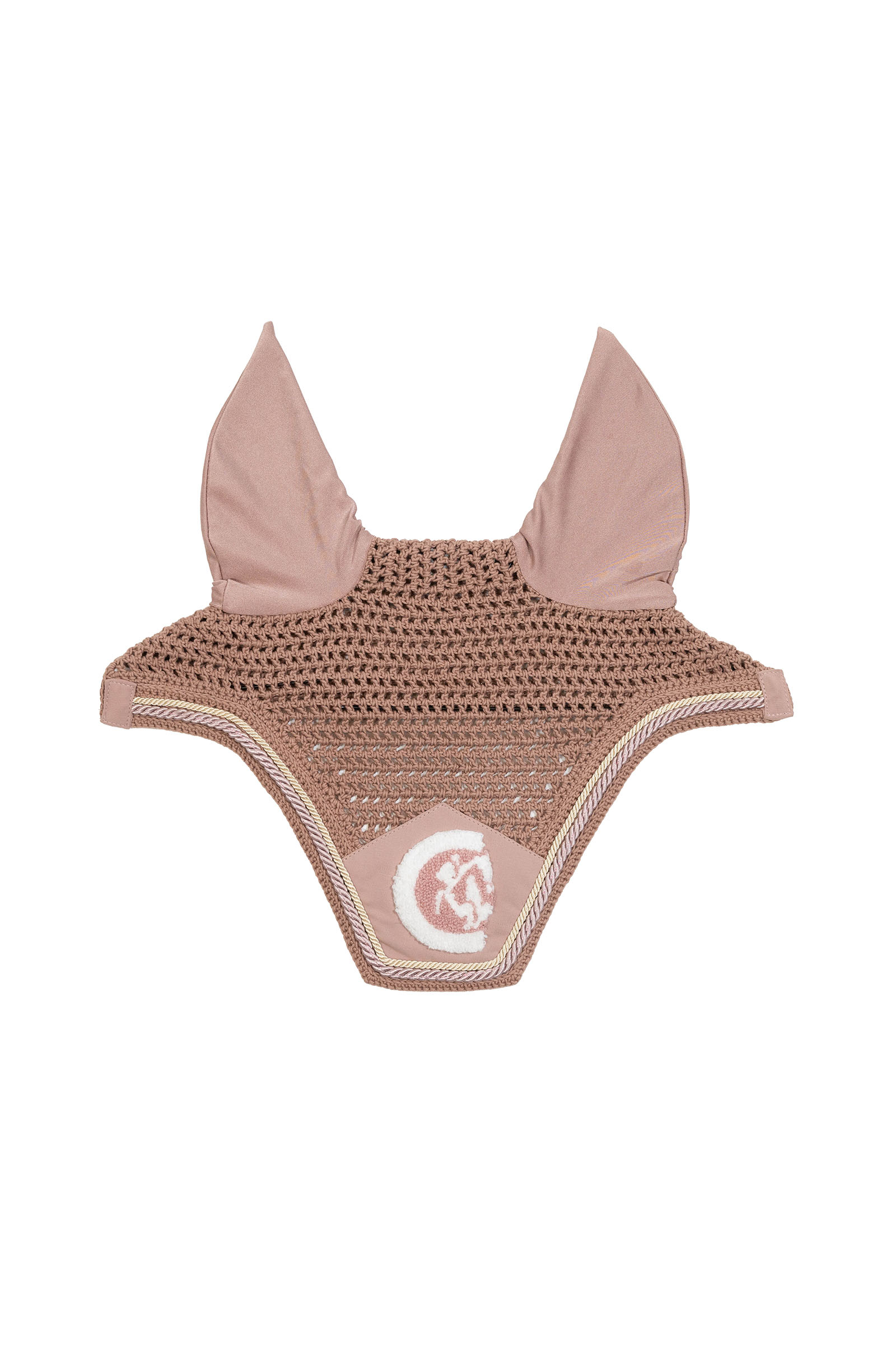 old rose Kentucky Horsewear Fliegenhaube Wellington 3D Logo rope