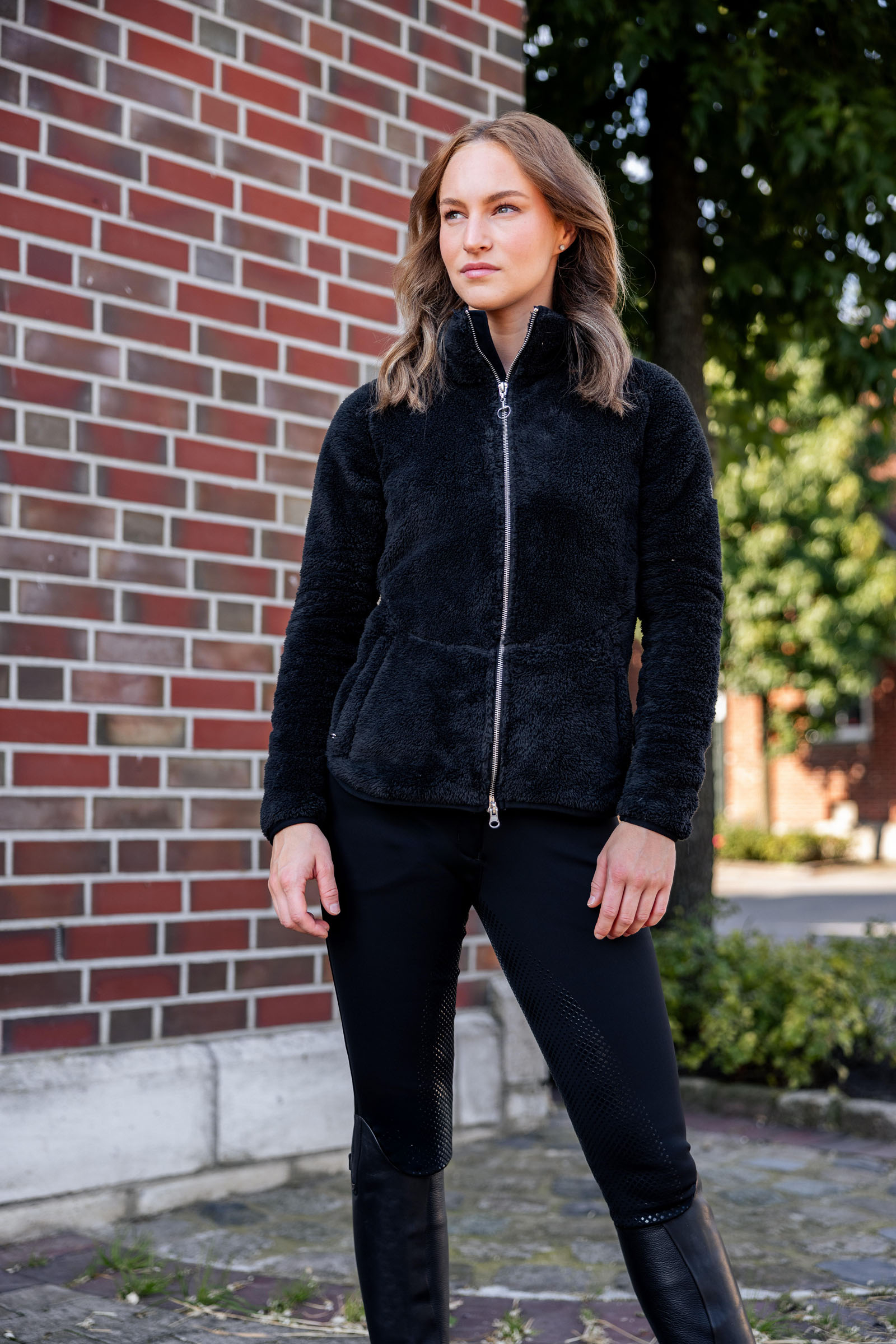 Horze Merida Damen Teddyfleece Reitjacke