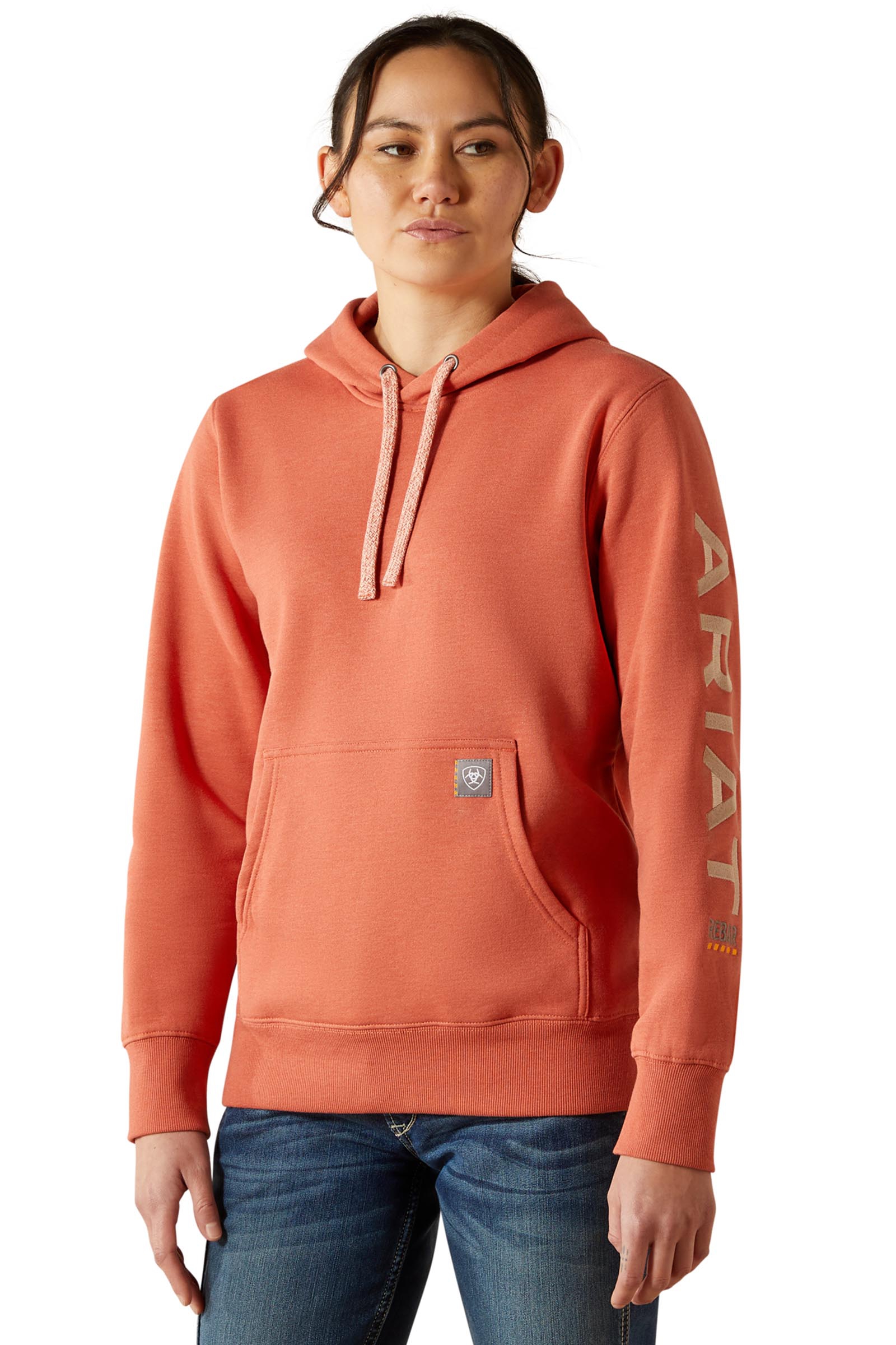 Aragon Heather/Cameo Ariat Rebar Damen Hoodie mit Print