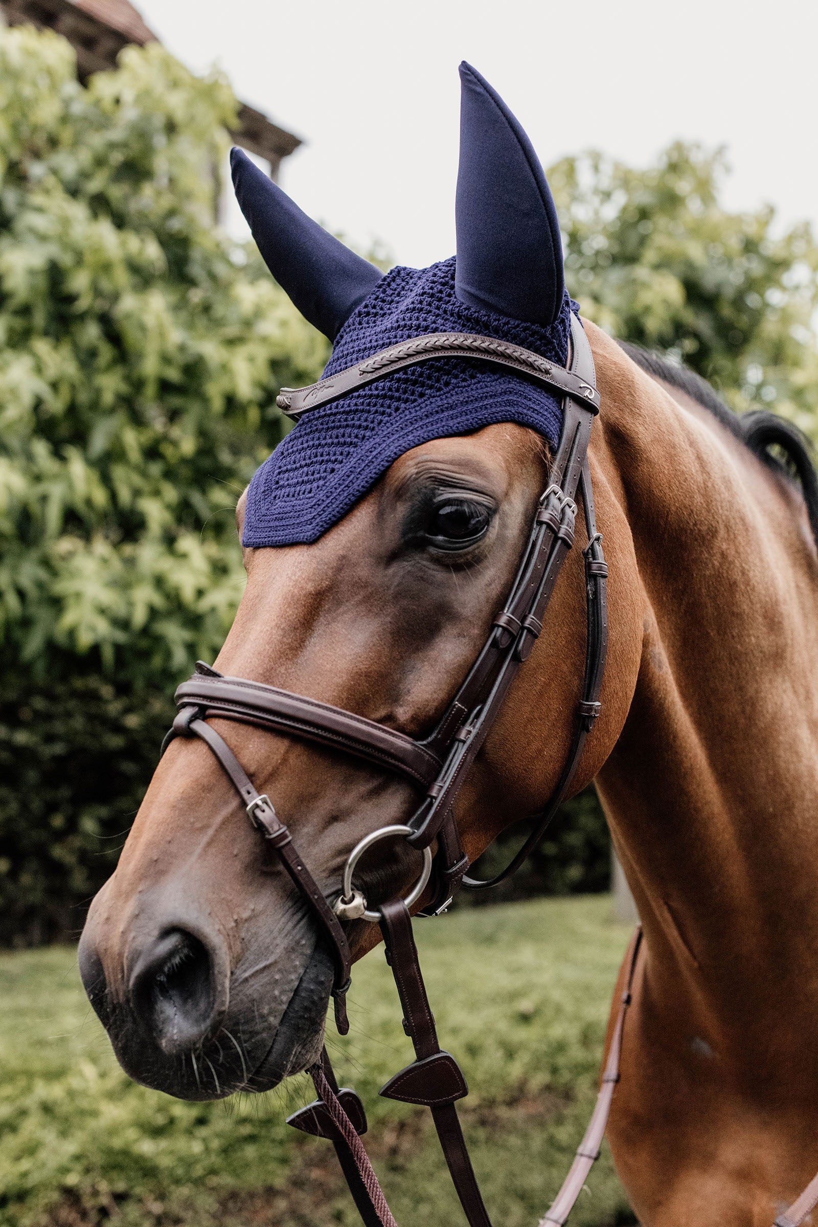 Dark Navy Kentucky Horsewear Wellington Fliegenhaube Schalldicht